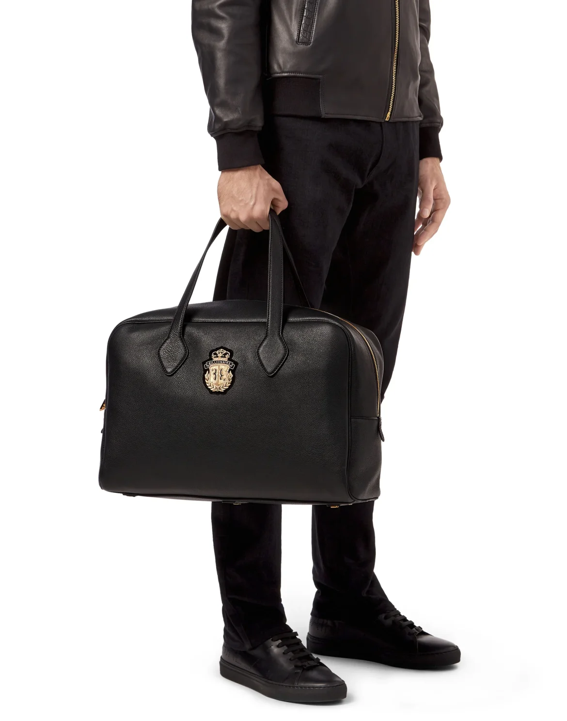 Medium Travel Bag Crest, цвет: Черный