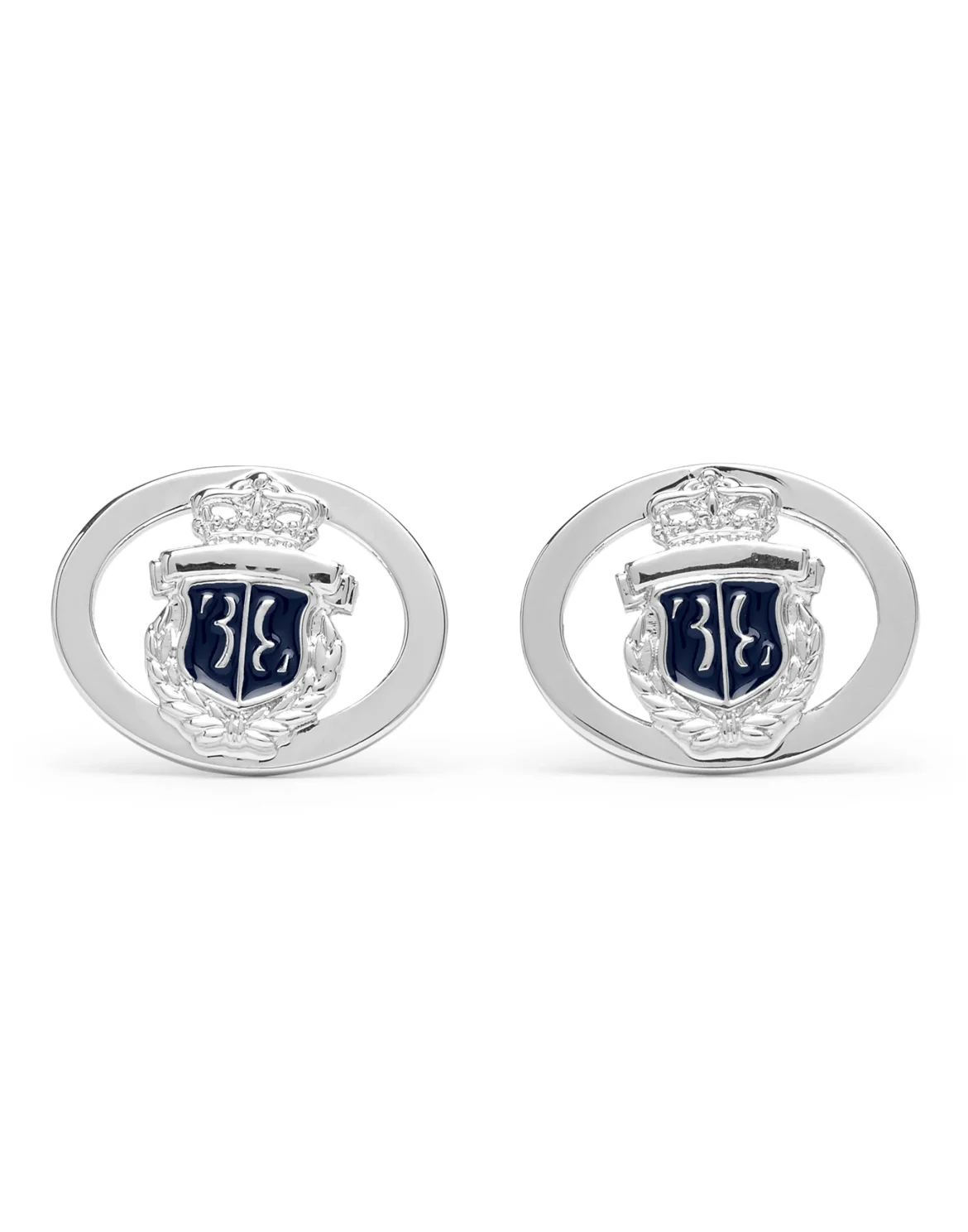 metal cufflinks Crest, цвет: Синий