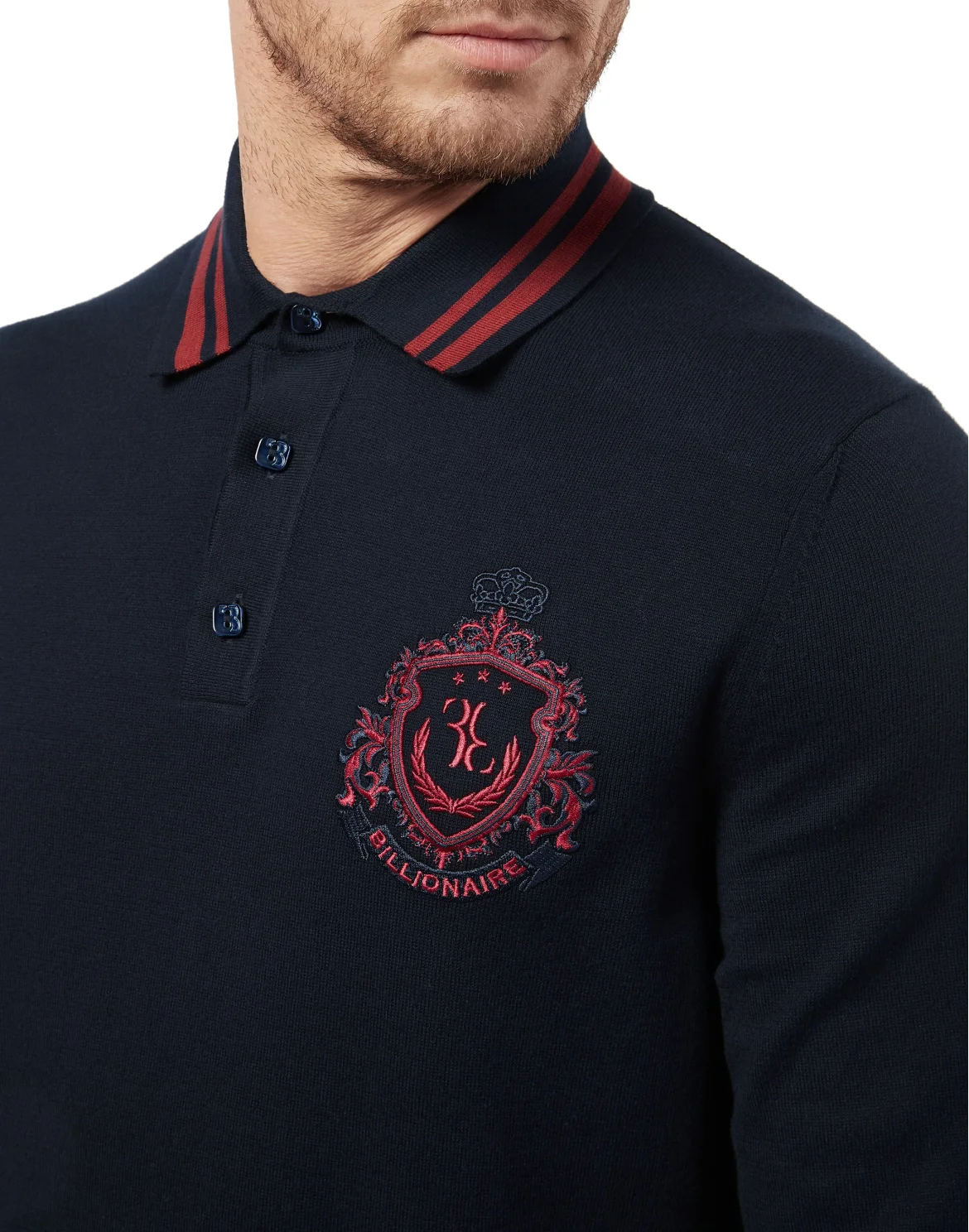 Pullover Polo-Neck LS Crest, цвет: Синий