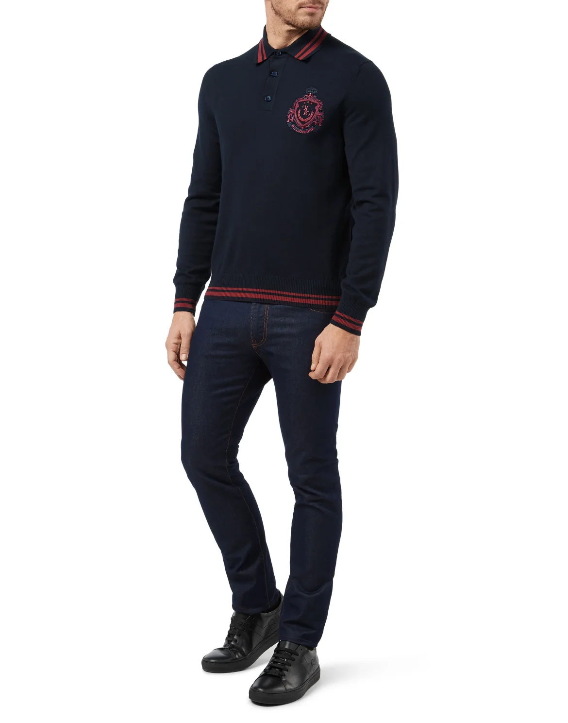 Pullover Polo-Neck LS Crest, цвет: Синий