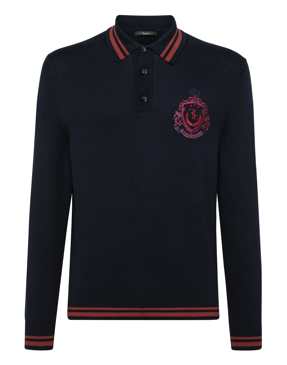 Pullover Polo-Neck LS Crest, цвет: Синий