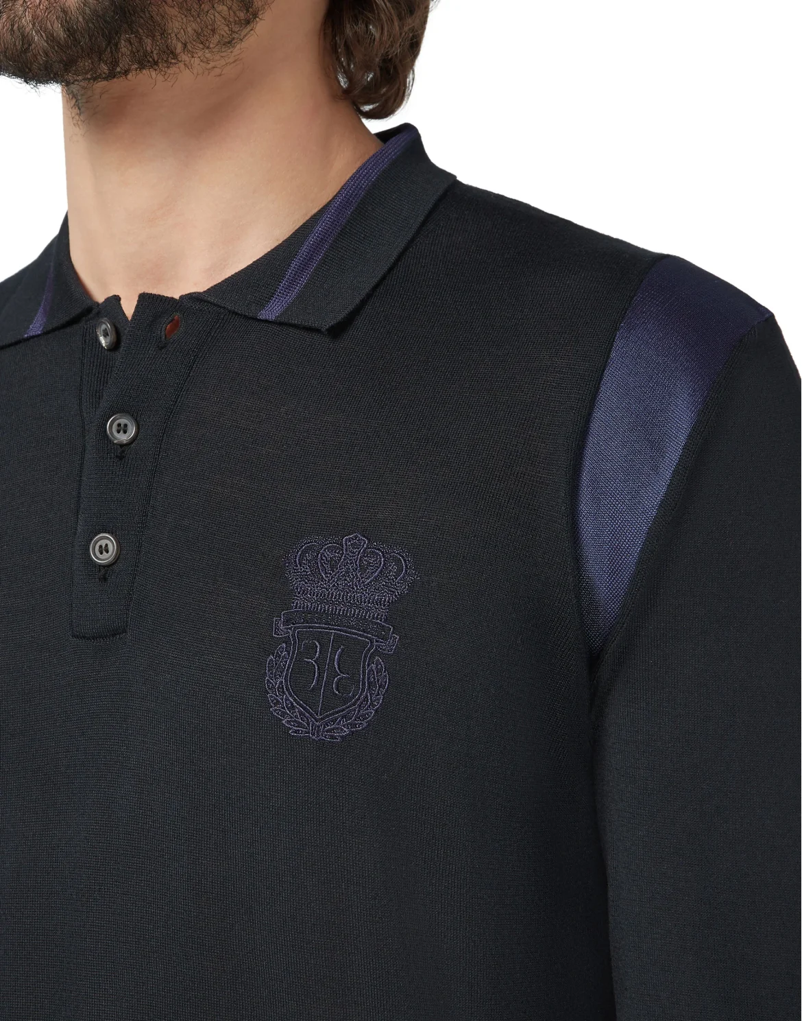 Pullover Polo-Neck LS Crest, цвет: Черный