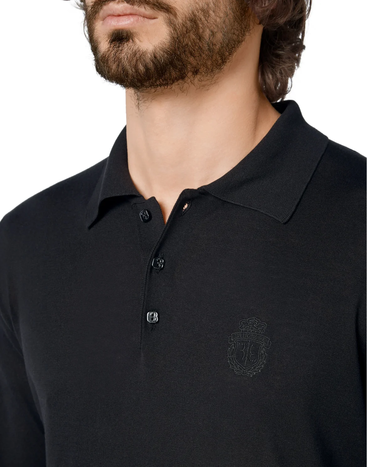 Pullover Polo-Neck LS Crest, цвет: Черный