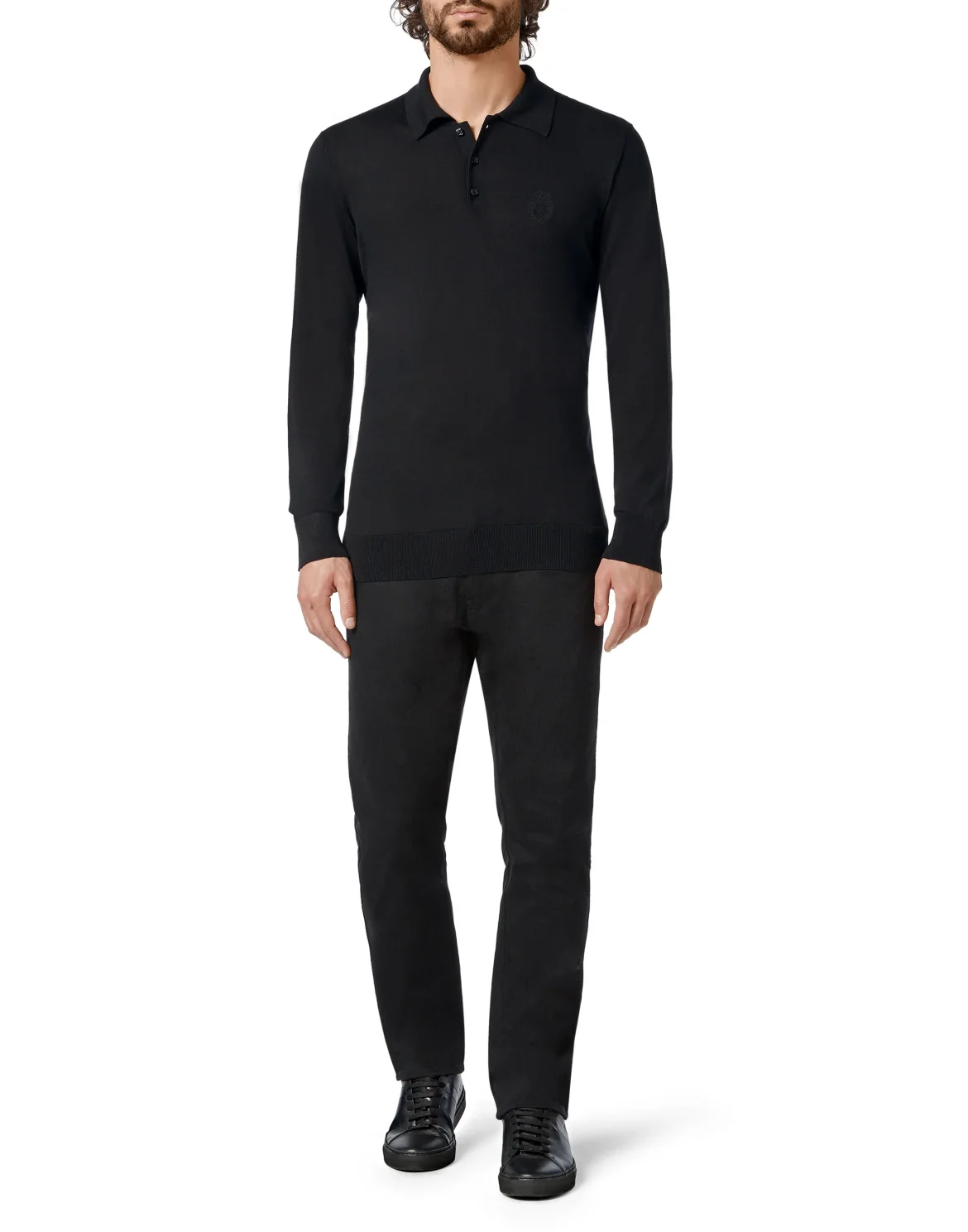 Pullover Polo-Neck LS Crest, цвет: Черный