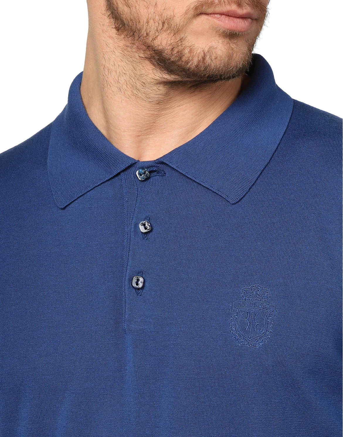 Pullover Polo-Neck LS Crest, цвет: Синий