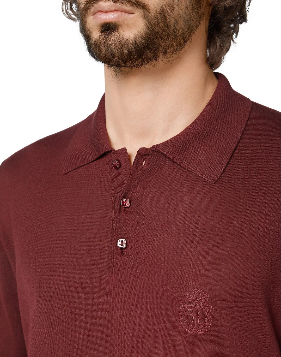 Pullover Polo-Neck LS Crest, цвет: Красный