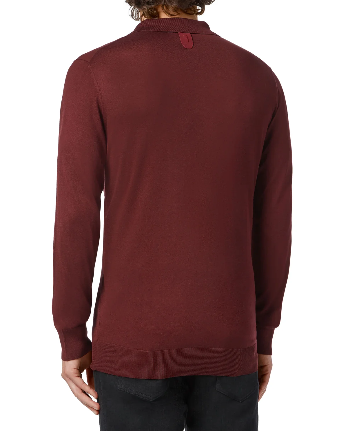 Pullover Polo-Neck LS Crest, цвет: Красный