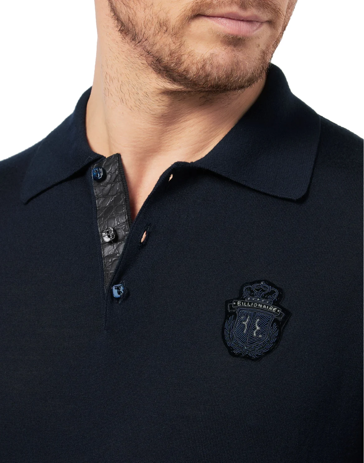 Pullover Polo-Neck LS Crest, цвет: Синий