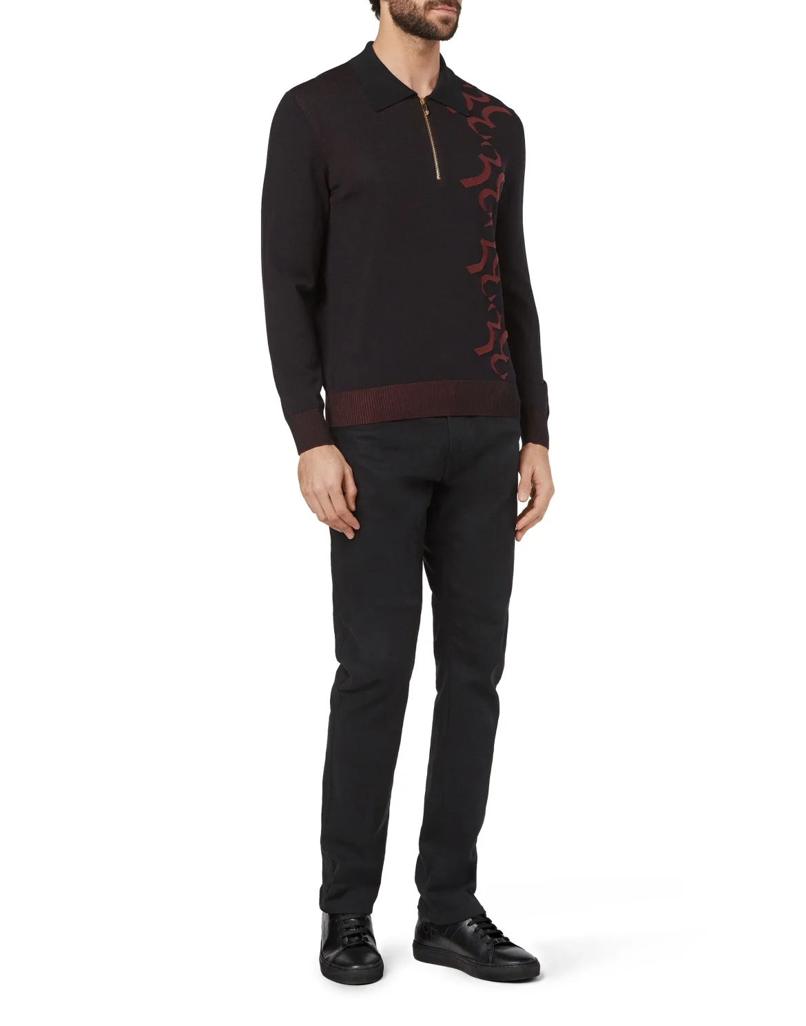 Pullover Polo-Neck LS Double B, цвет: Черный