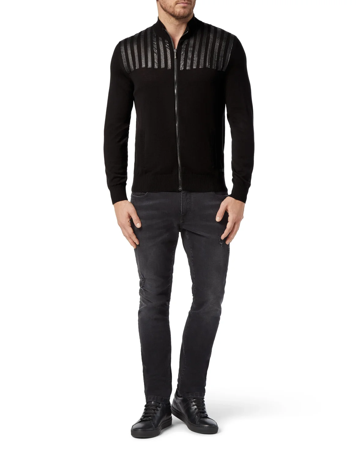 Pullover full zip Luxury, цвет: Черный