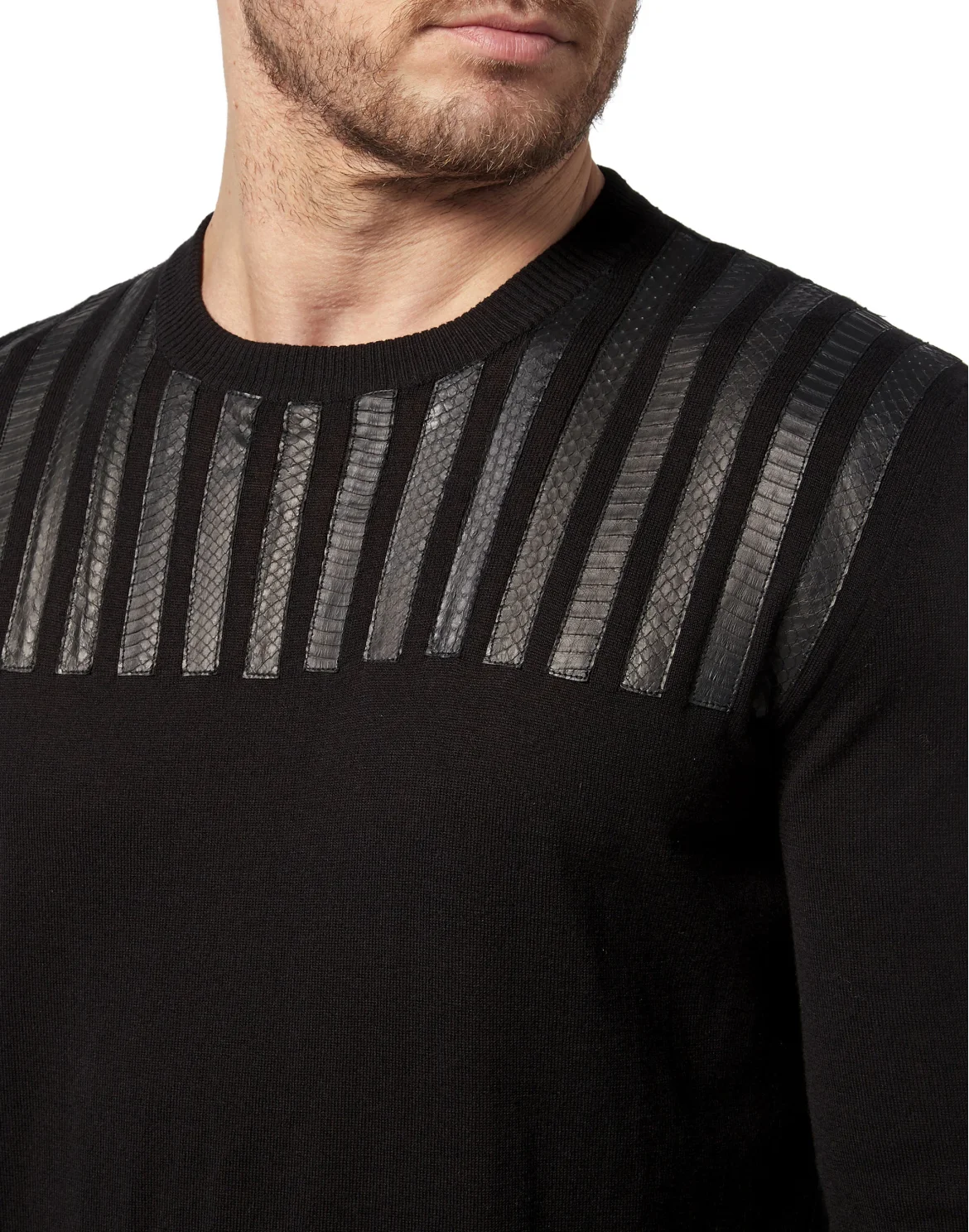 Pullover Round Neck LS Luxury, цвет: Черный