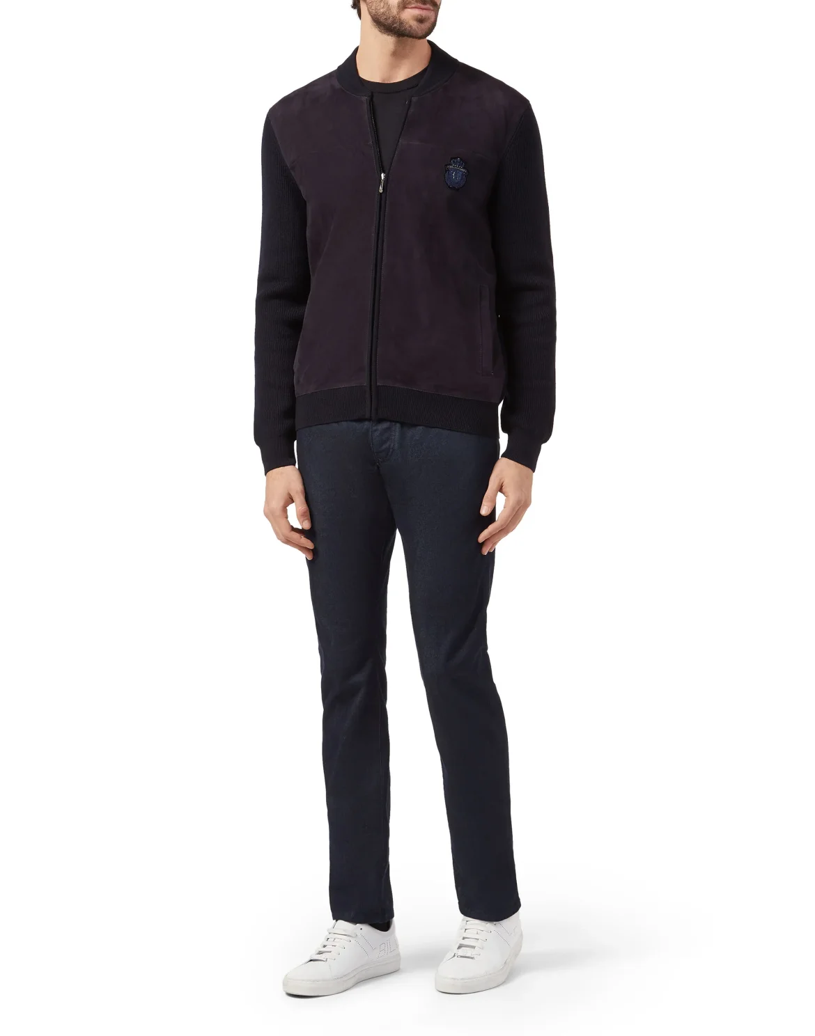 Pullover full zip Crest, цвет: Синий