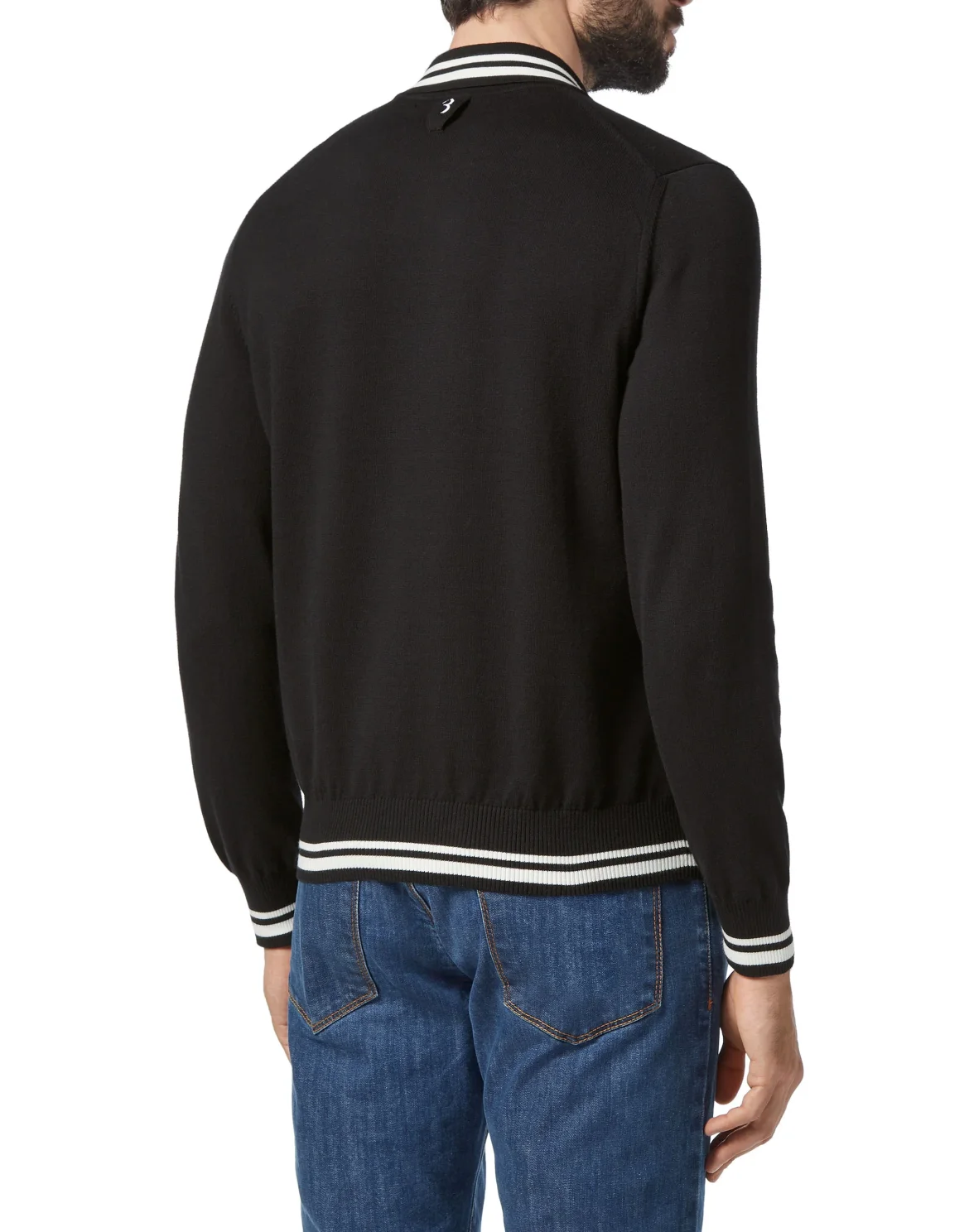 Pullover zip mock Crest, цвет: Черный