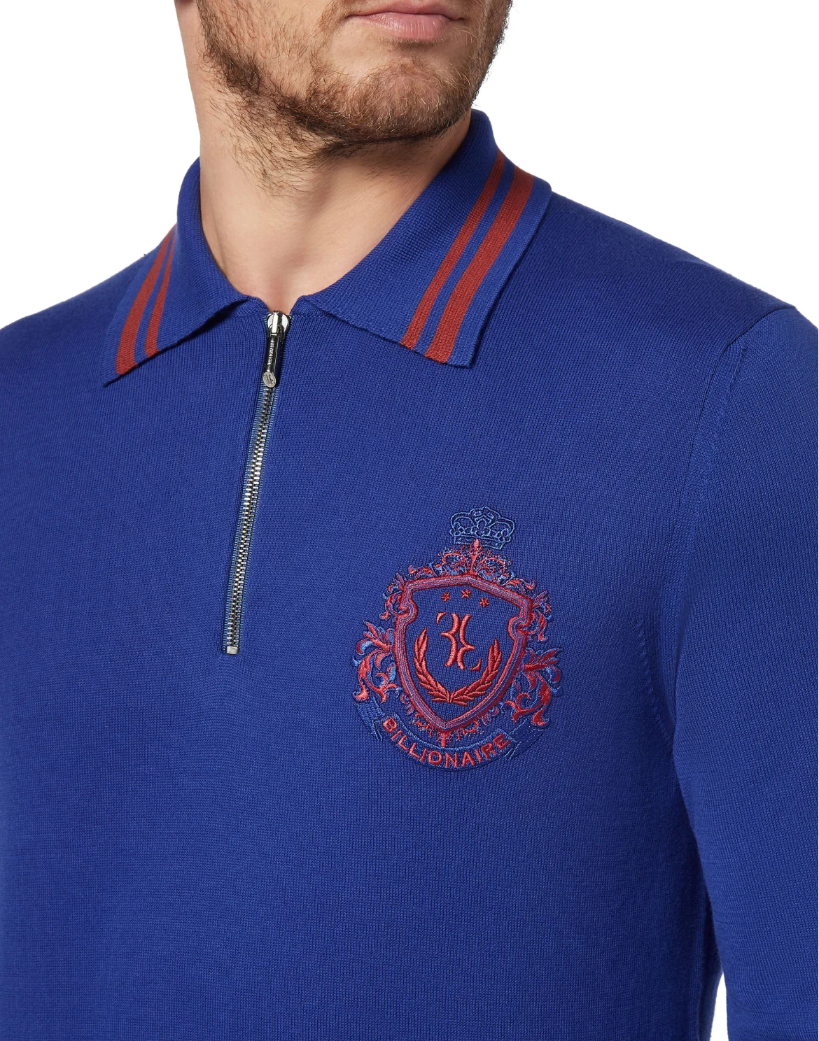Pullover zip mock Crest, цвет: Синий