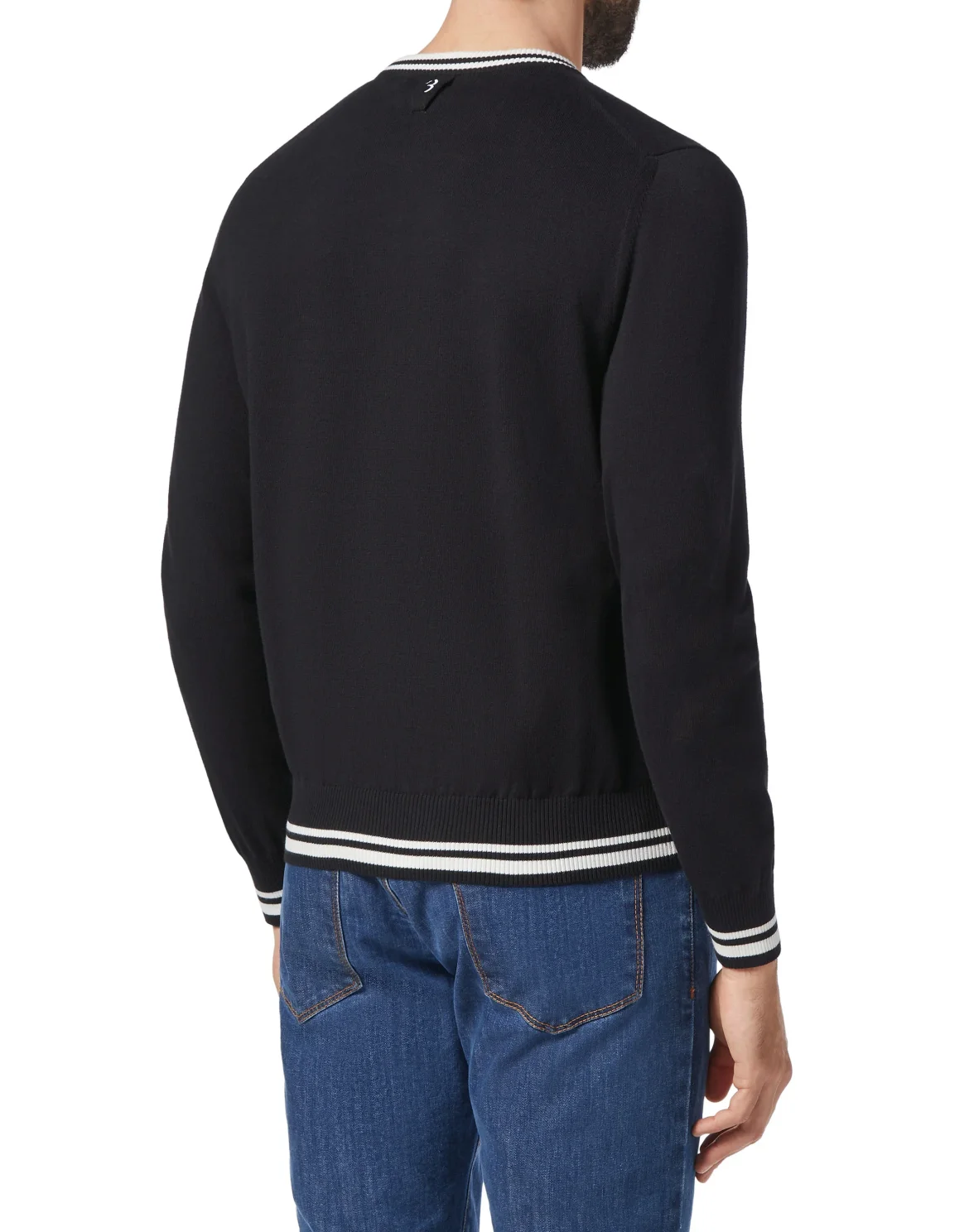 Pullover Round Neck LS Crest, цвет: Черный
