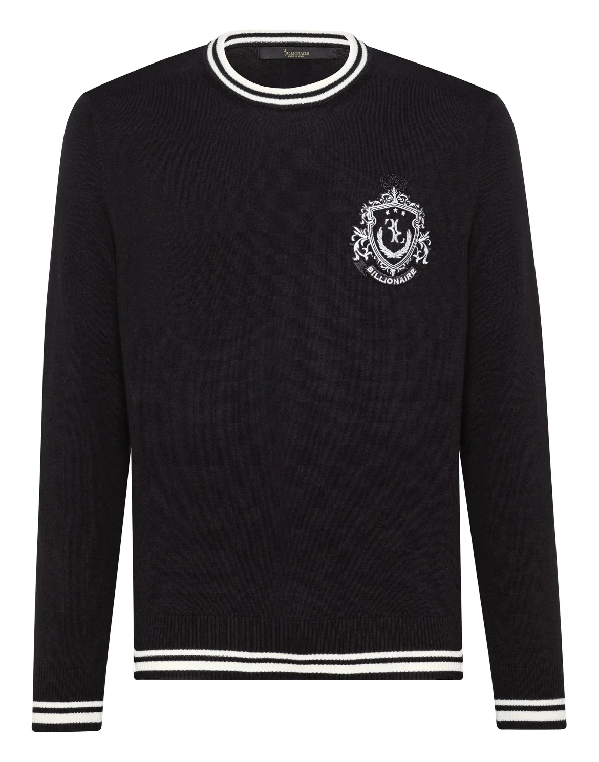 Pullover Round Neck LS Crest, цвет: Черный