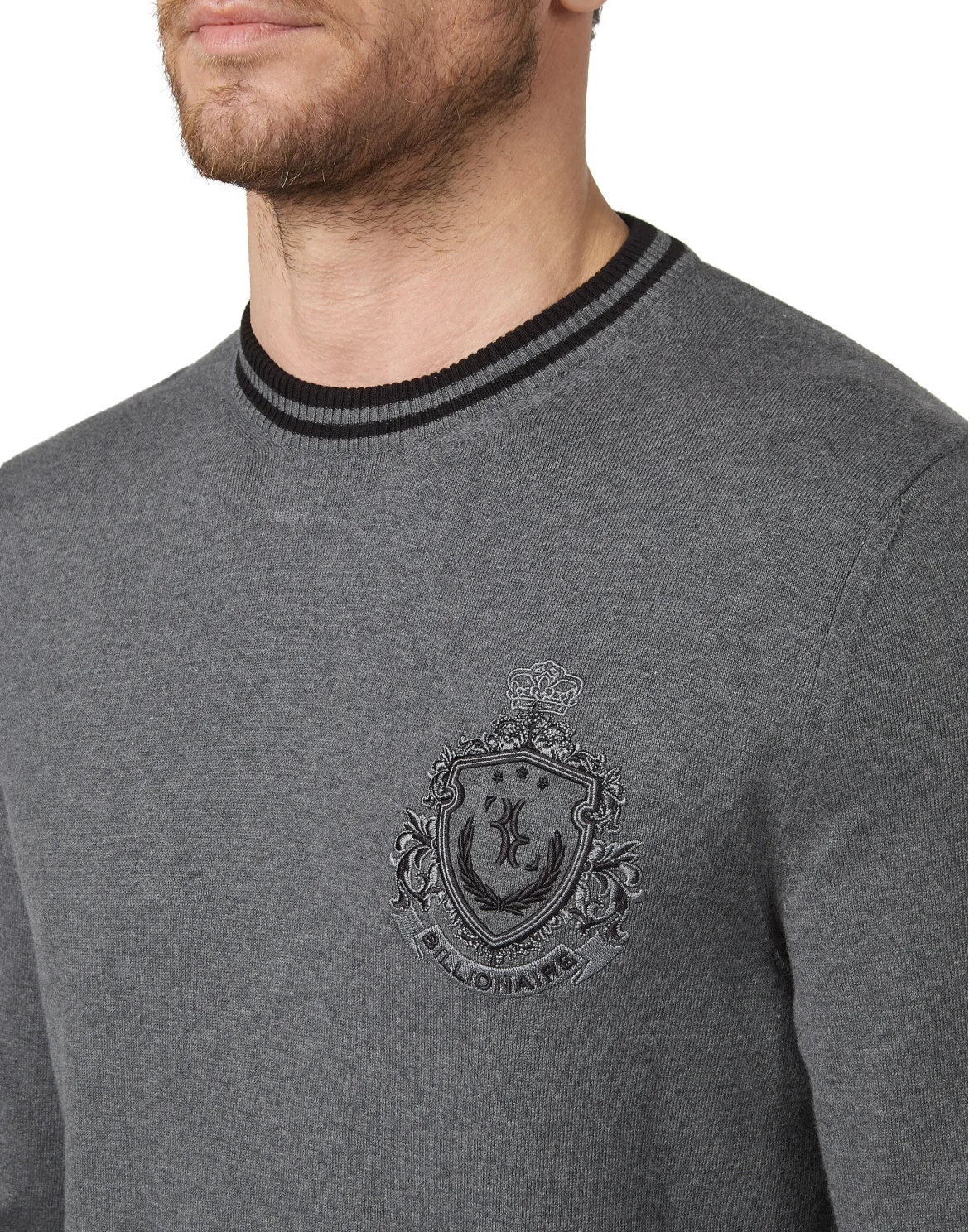 Pullover Round Neck LS Crest, цвет: Серый