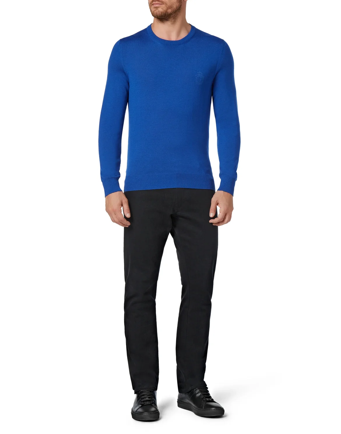 Pullover Round Neck LS Crest, цвет: Синий