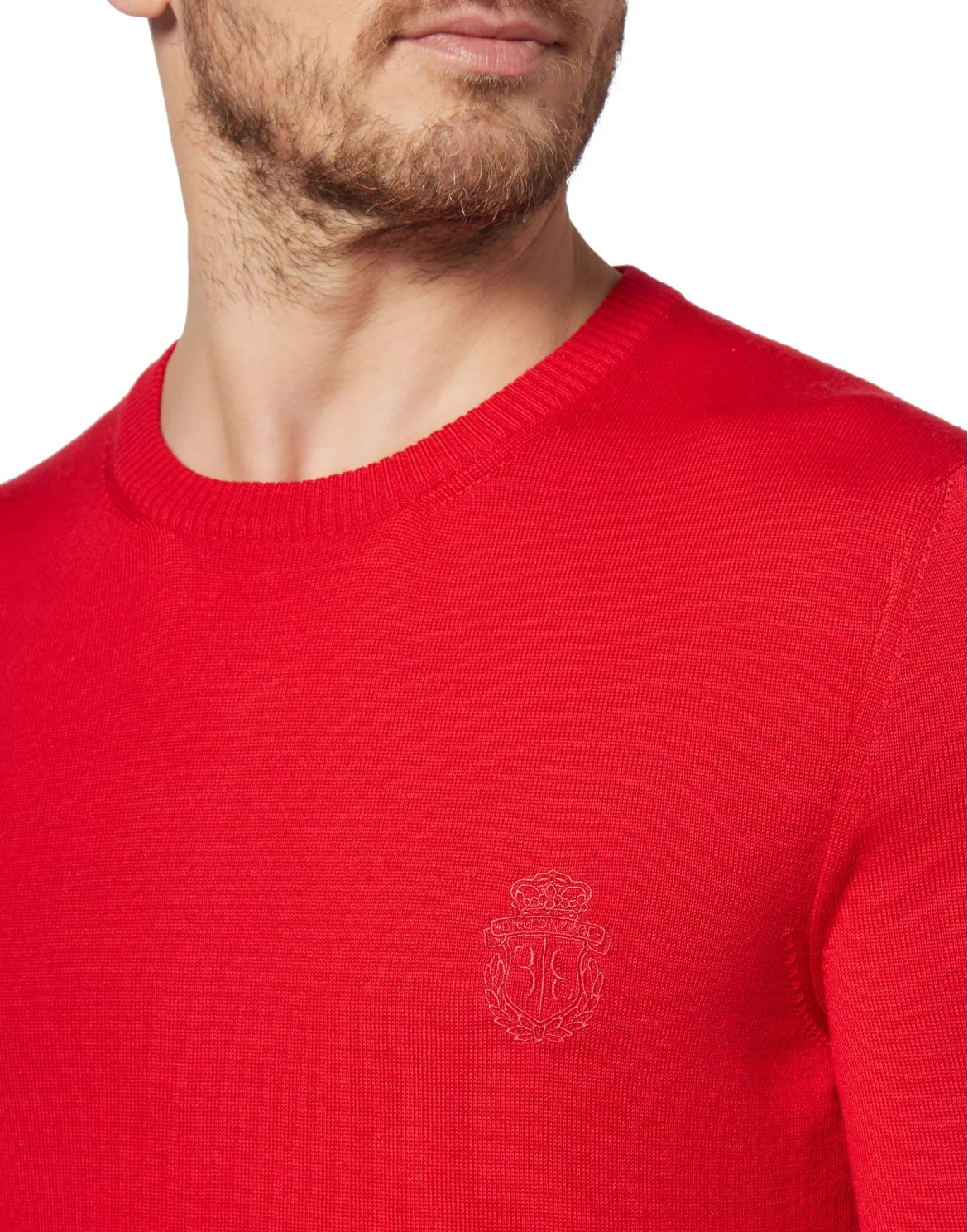 Pullover Round Neck LS Crest, цвет: Красный