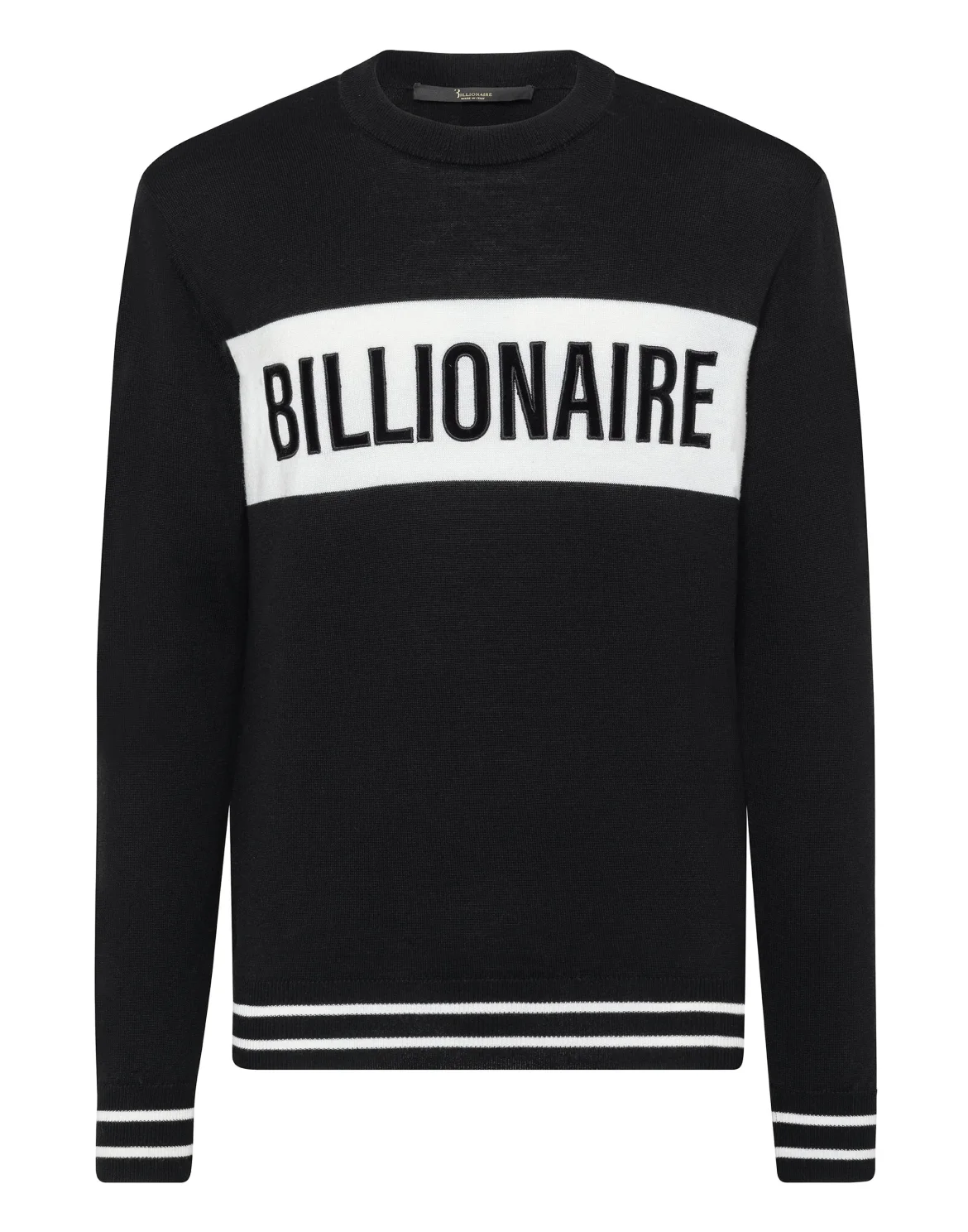 Pullover Round Neck LS Statement, цвет: Черный