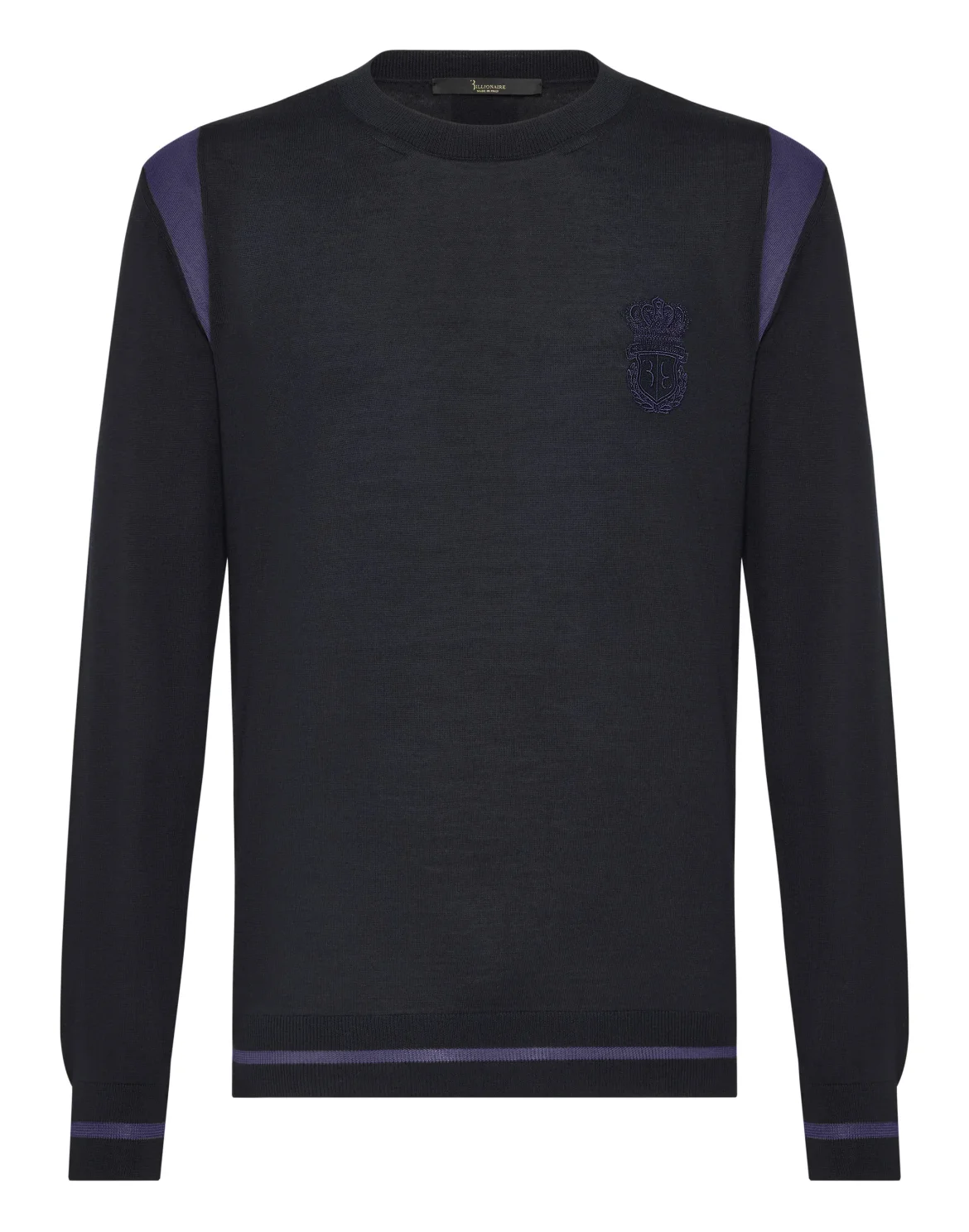 Pullover Round Neck LS Crest, цвет: Черный
