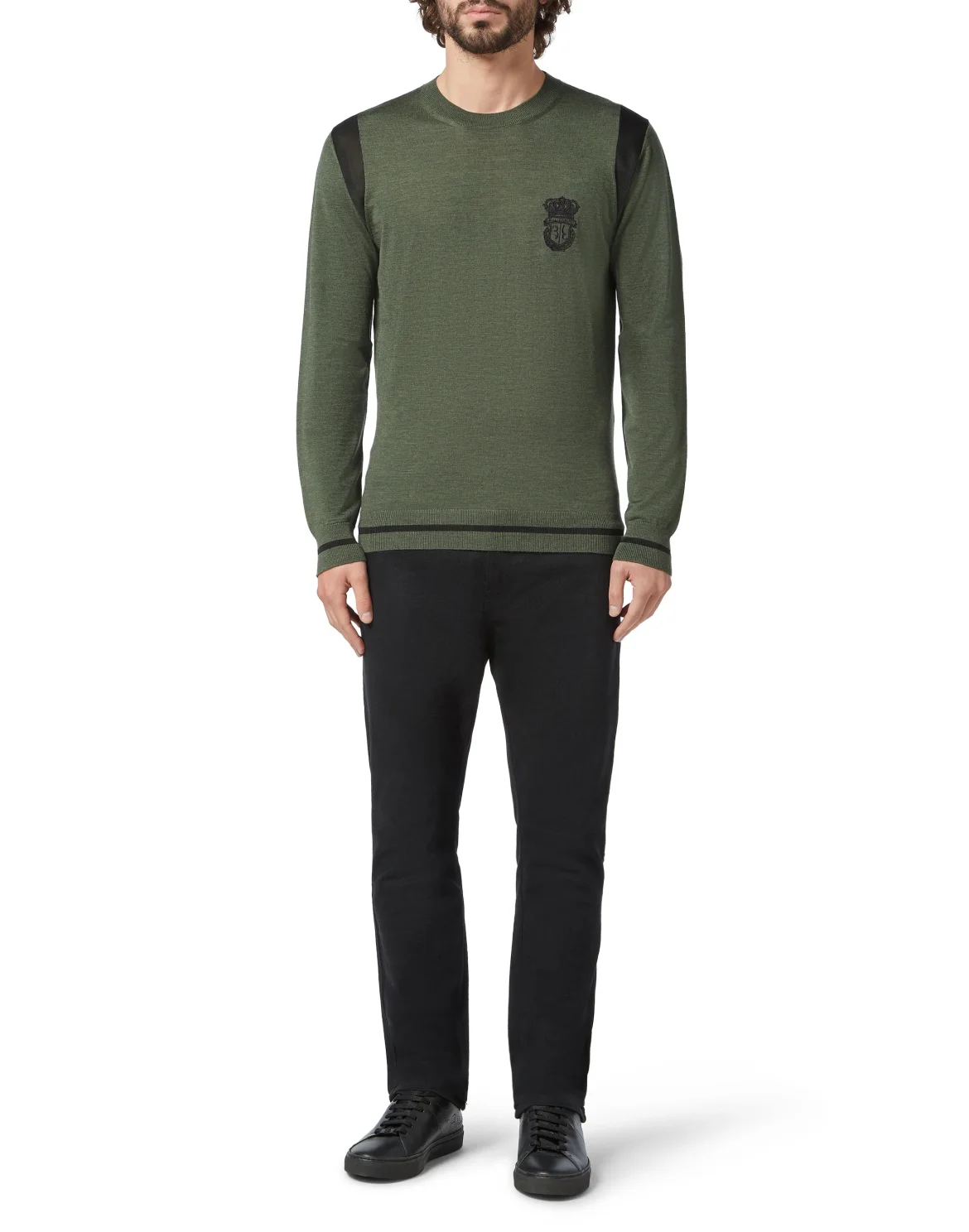 Pullover Round Neck LS Crest, цвет: Зеленый