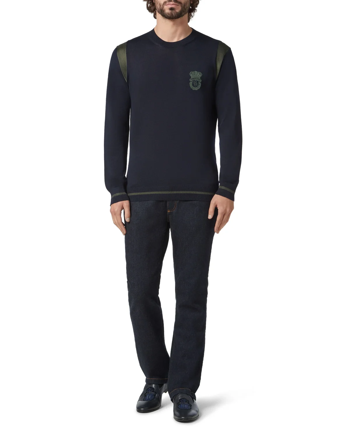 Pullover Round Neck LS Crest, цвет: Синий