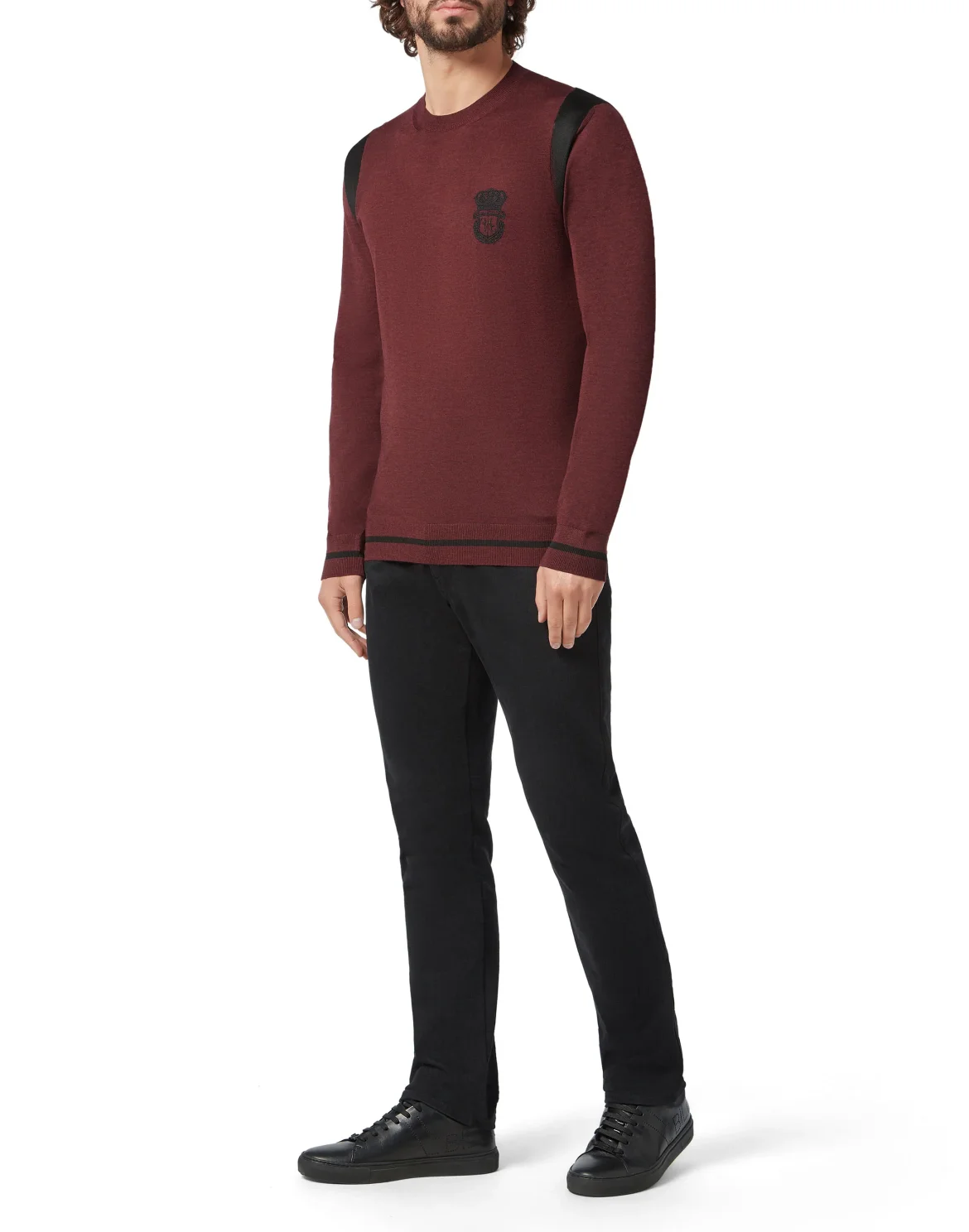 Pullover Round Neck LS Crest, цвет: Красный