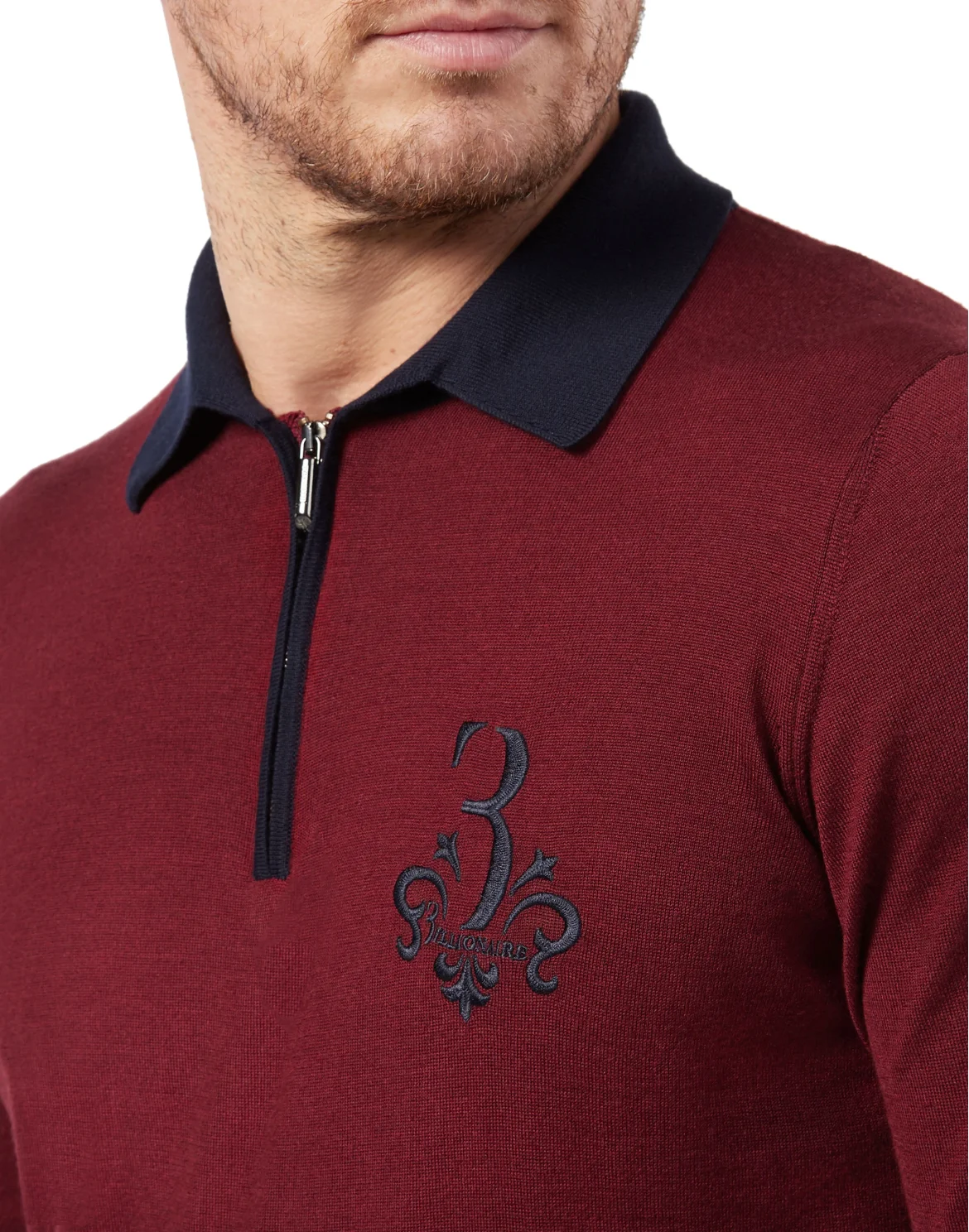 Pullover zip mock Giglio, цвет: Красный