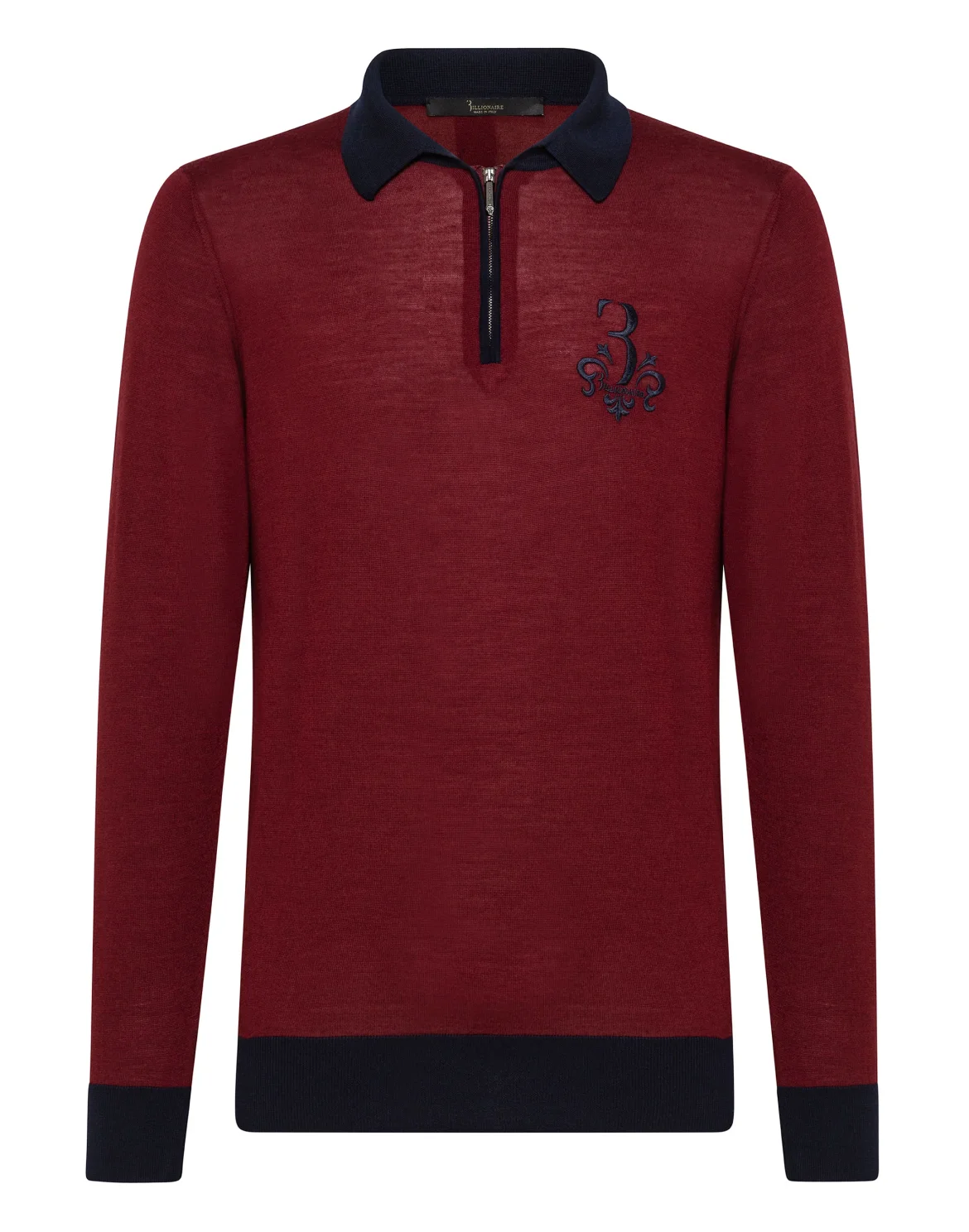 Pullover zip mock Giglio, цвет: Красный