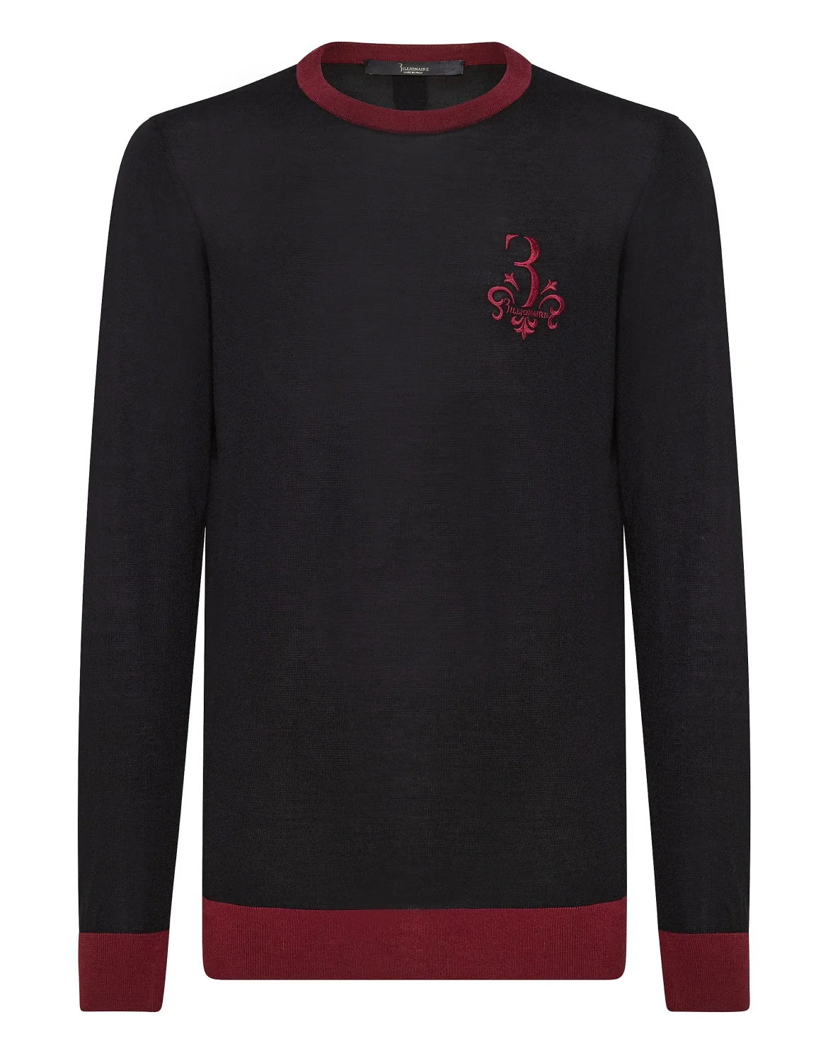 Pullover Round Neck LS Giglio, цвет: Черный