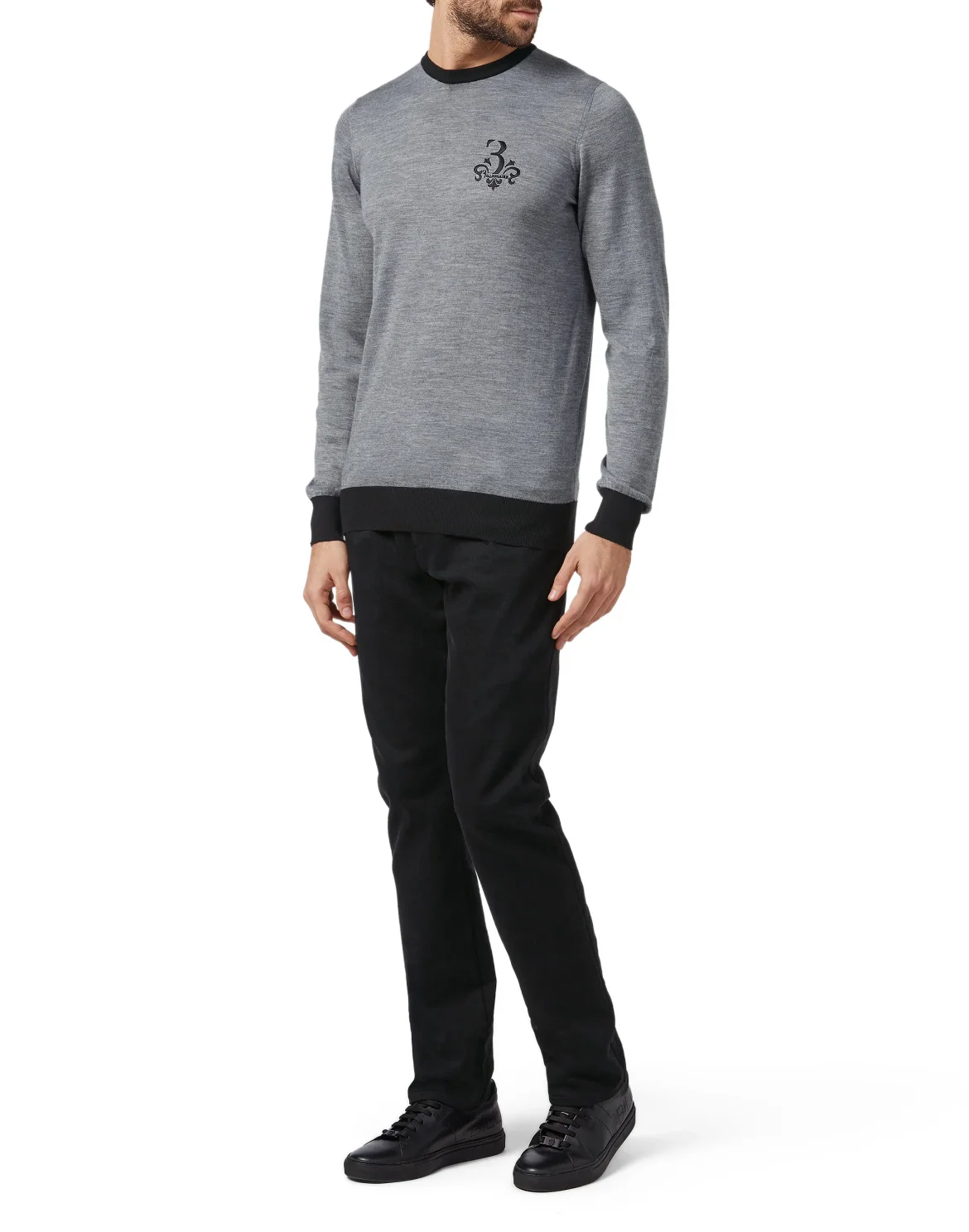Pullover Round Neck LS Giglio, цвет: Серый