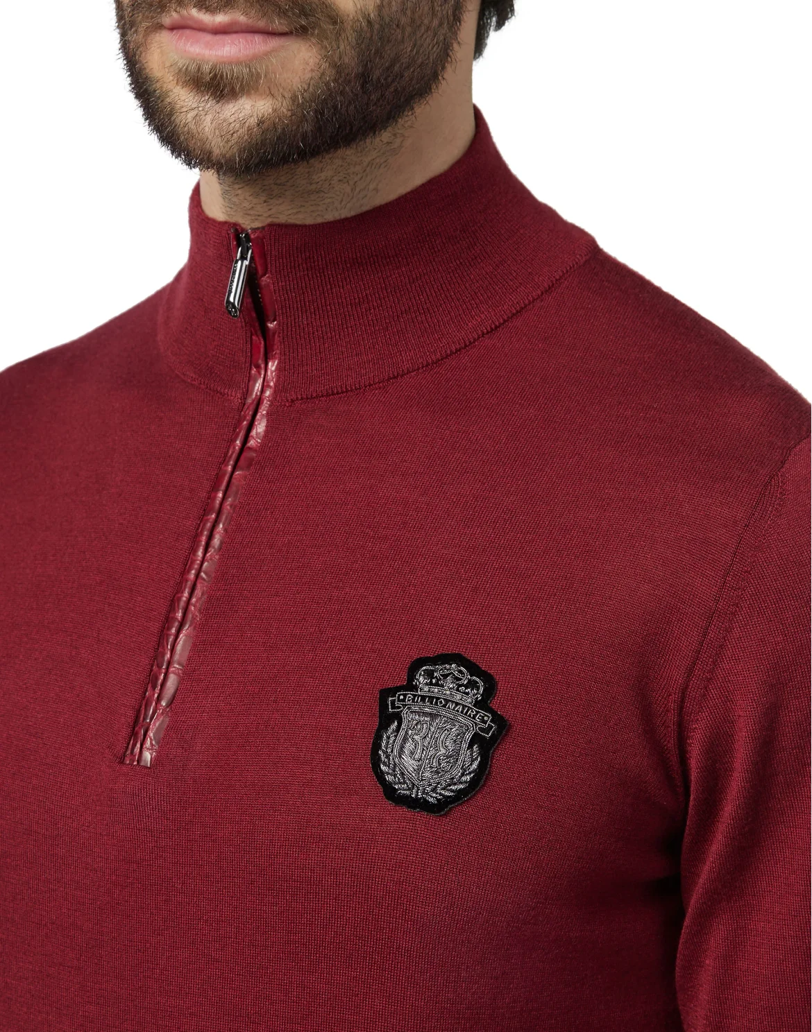 Pullover zip mock Giglio, цвет: Красный