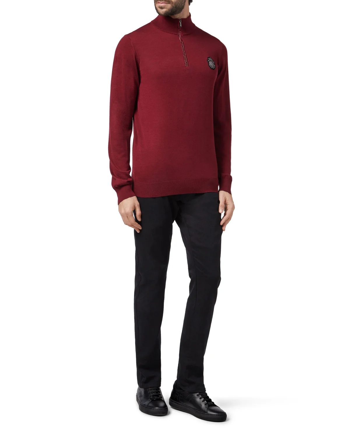 Pullover zip mock Giglio, цвет: Красный