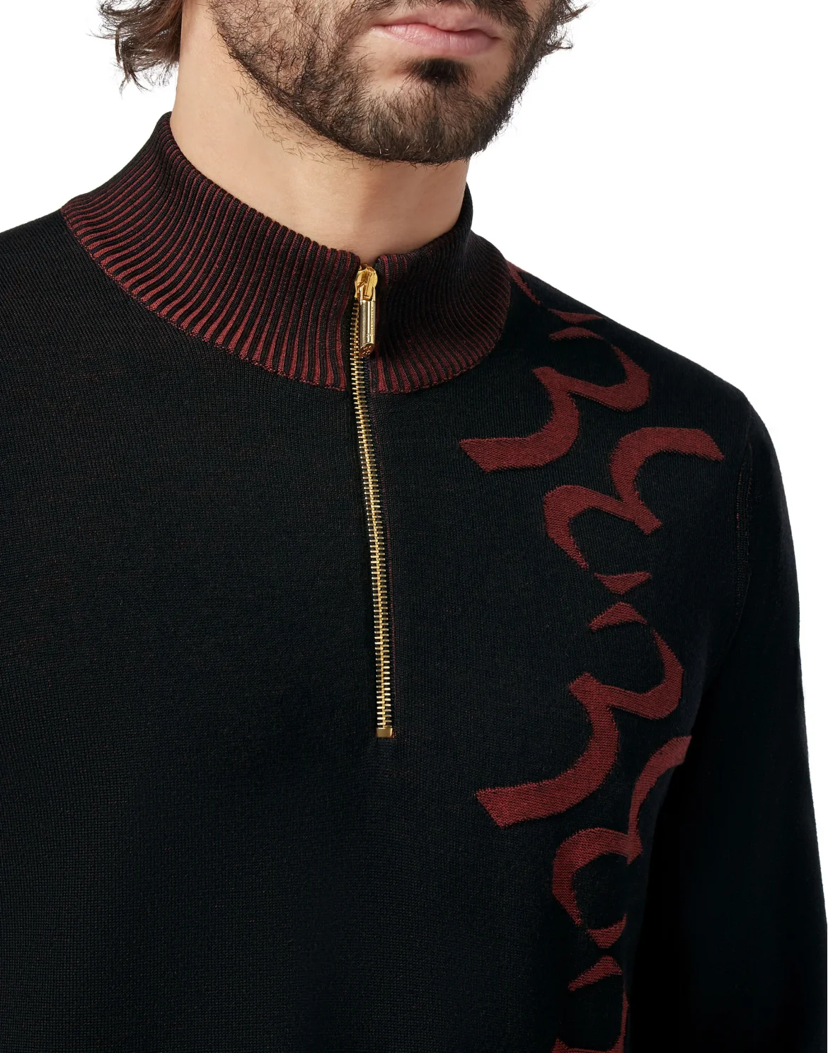 Pullover zip mock Double B, цвет: Черный