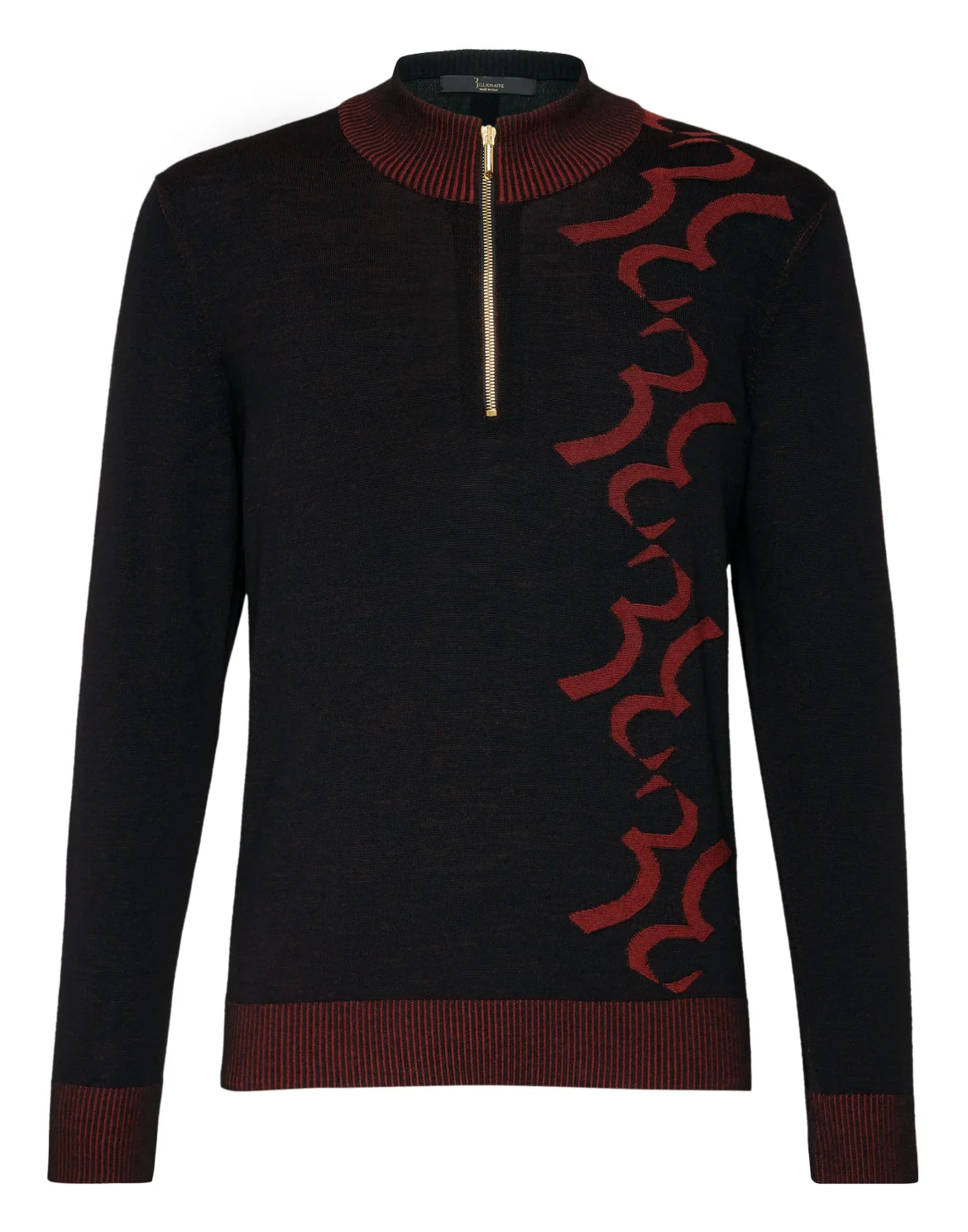 Pullover zip mock Double B, цвет: Черный