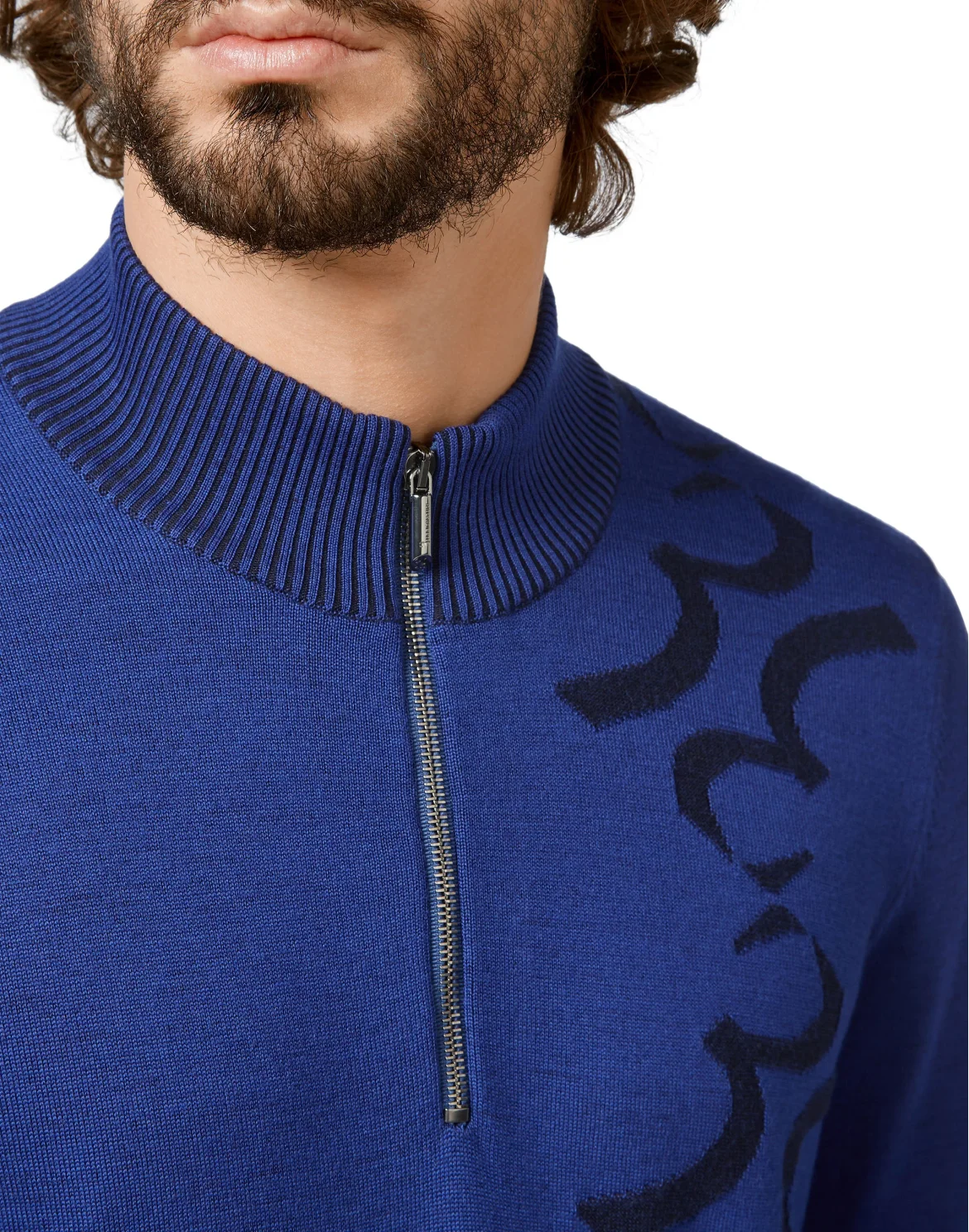 Pullover zip mock Double B, цвет: Синий