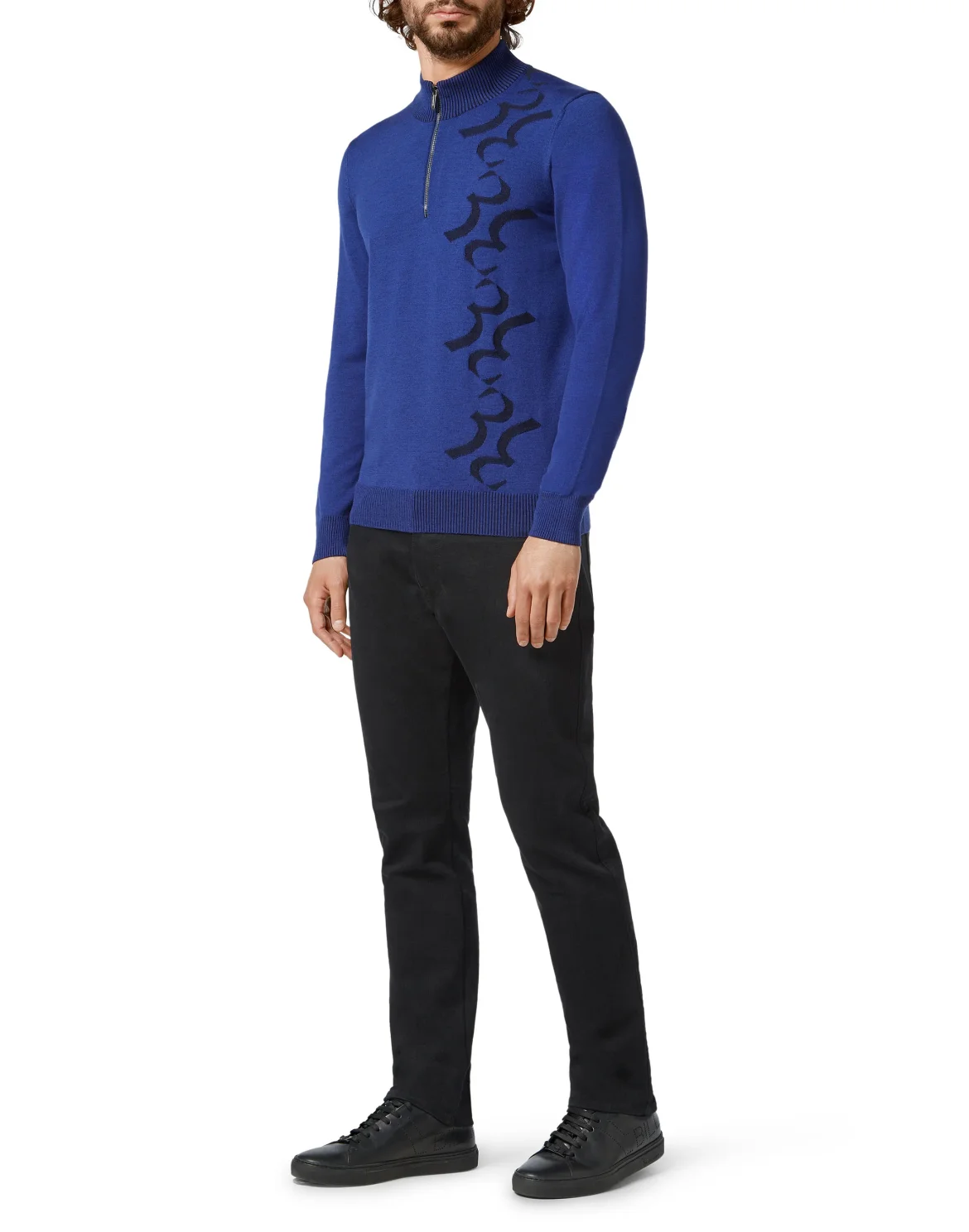 Pullover zip mock Double B, цвет: Синий