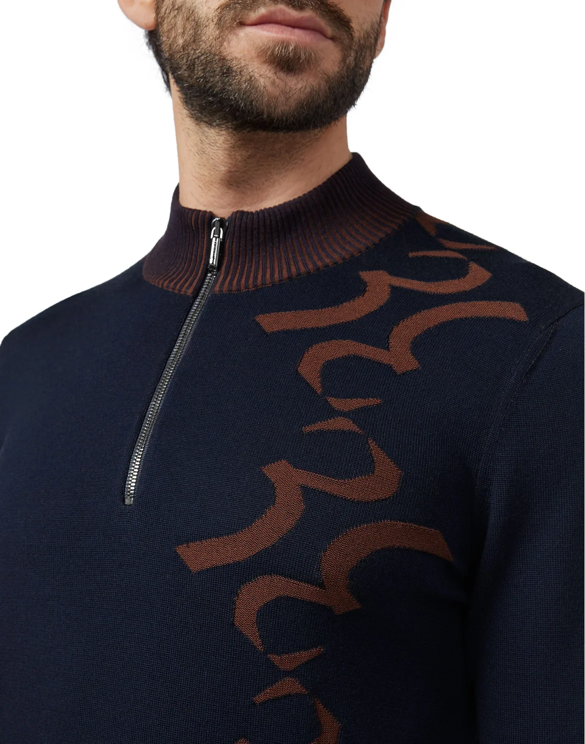 Pullover zip mock Double B, цвет: Синий