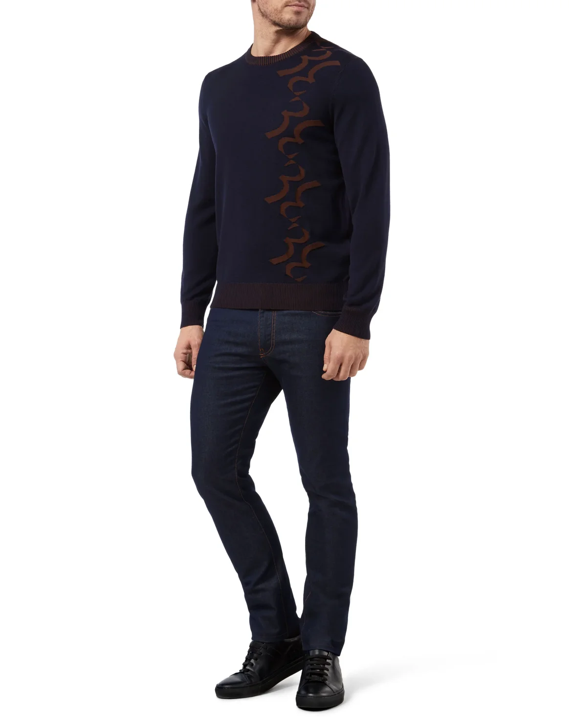 Pullover Round Neck LS Double B, цвет: Синий