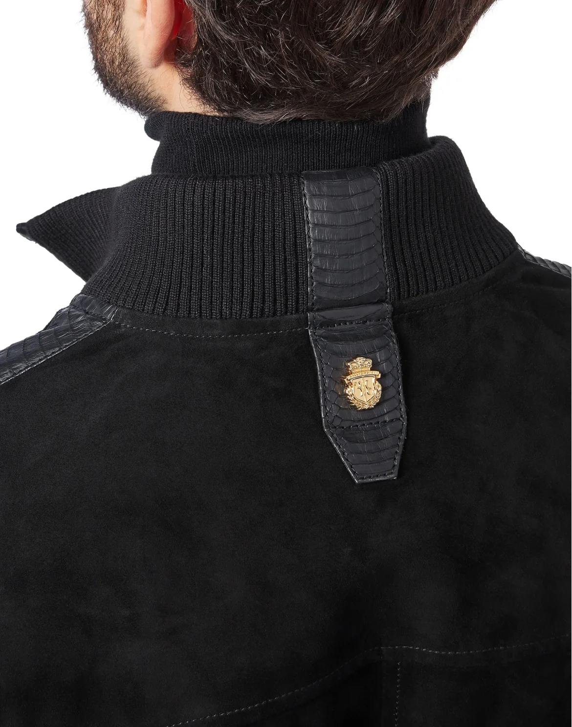Leather Bomber Crest, цвет: Черный