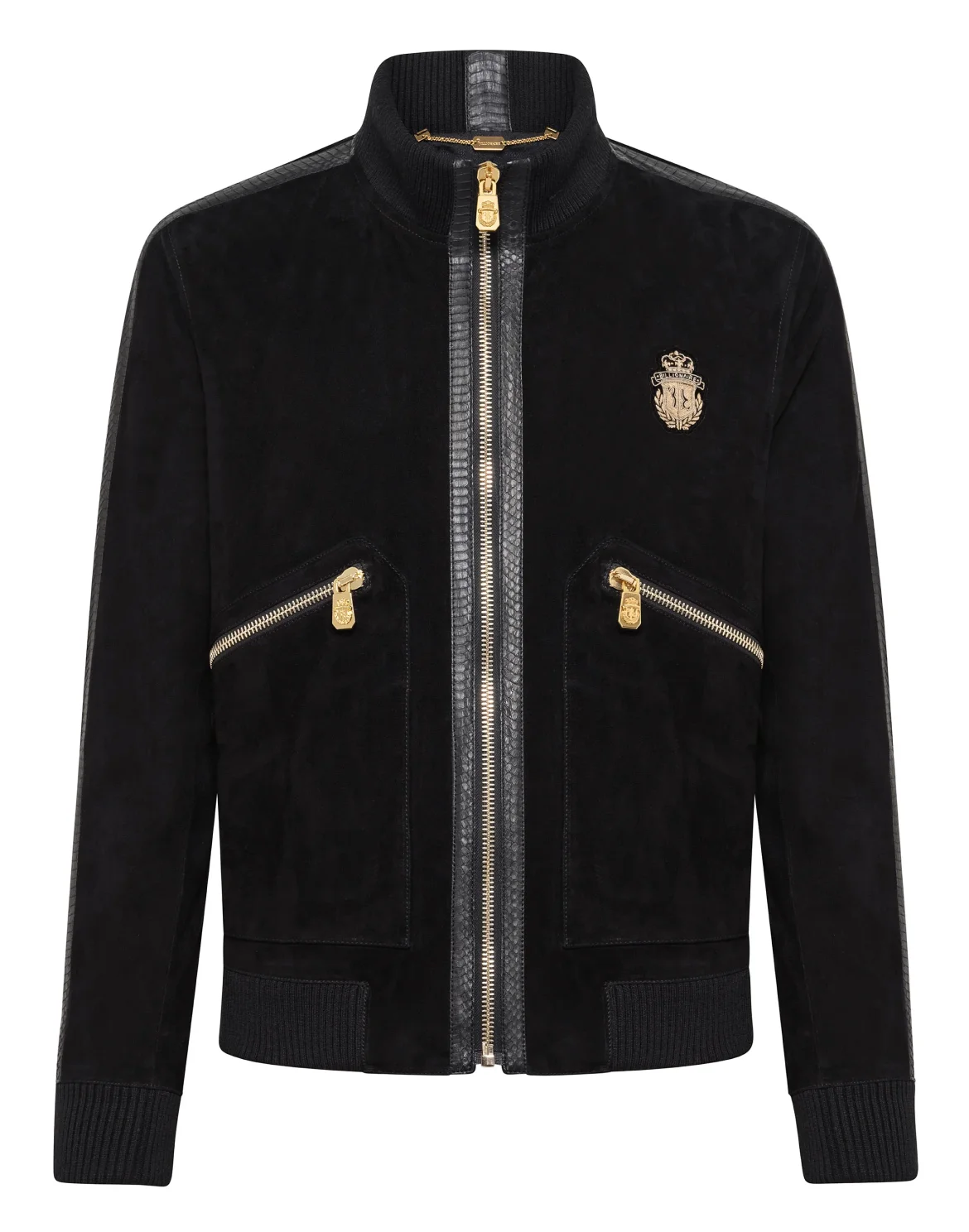 Leather Bomber Crest, цвет: Черный