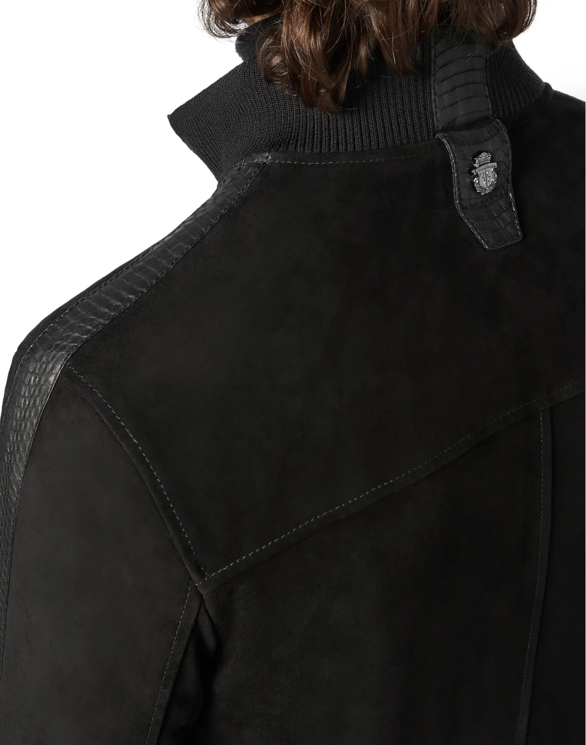 Leather Bomber Crest, цвет: Черный