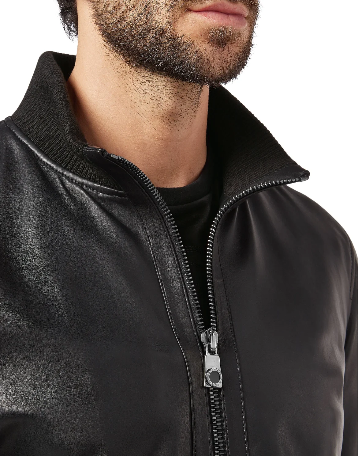 Leather Bomber Lion, цвет: Черный