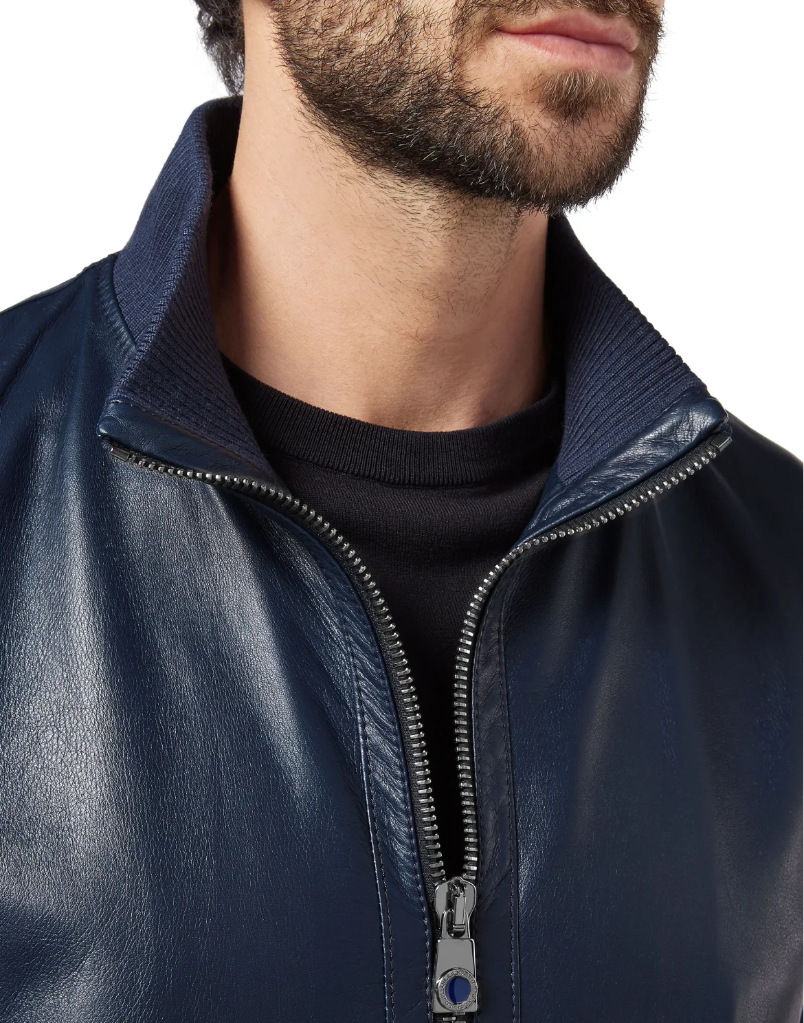 Leather Bomber Lion, цвет: Синий