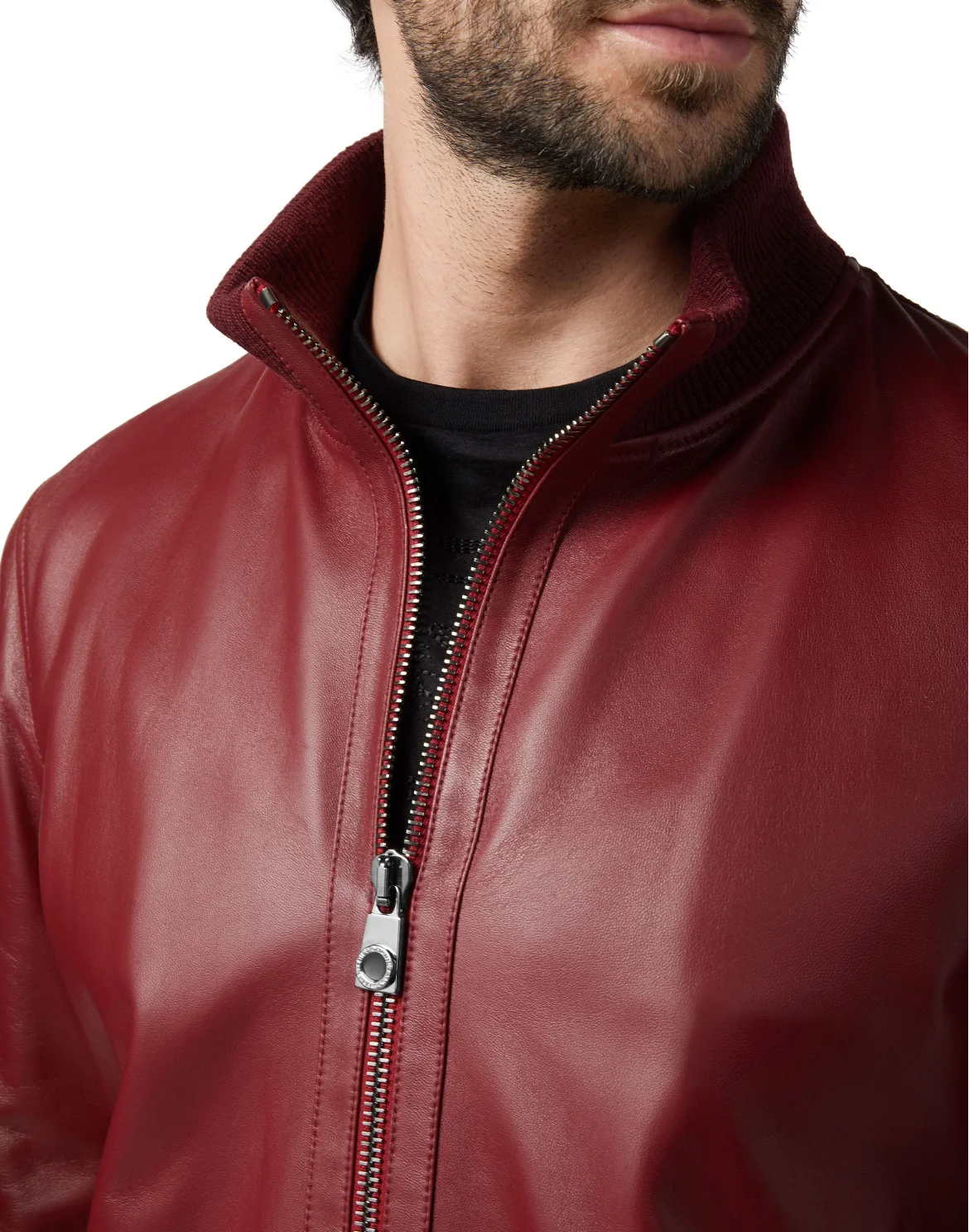 Leather Bomber Lion, цвет: Красный