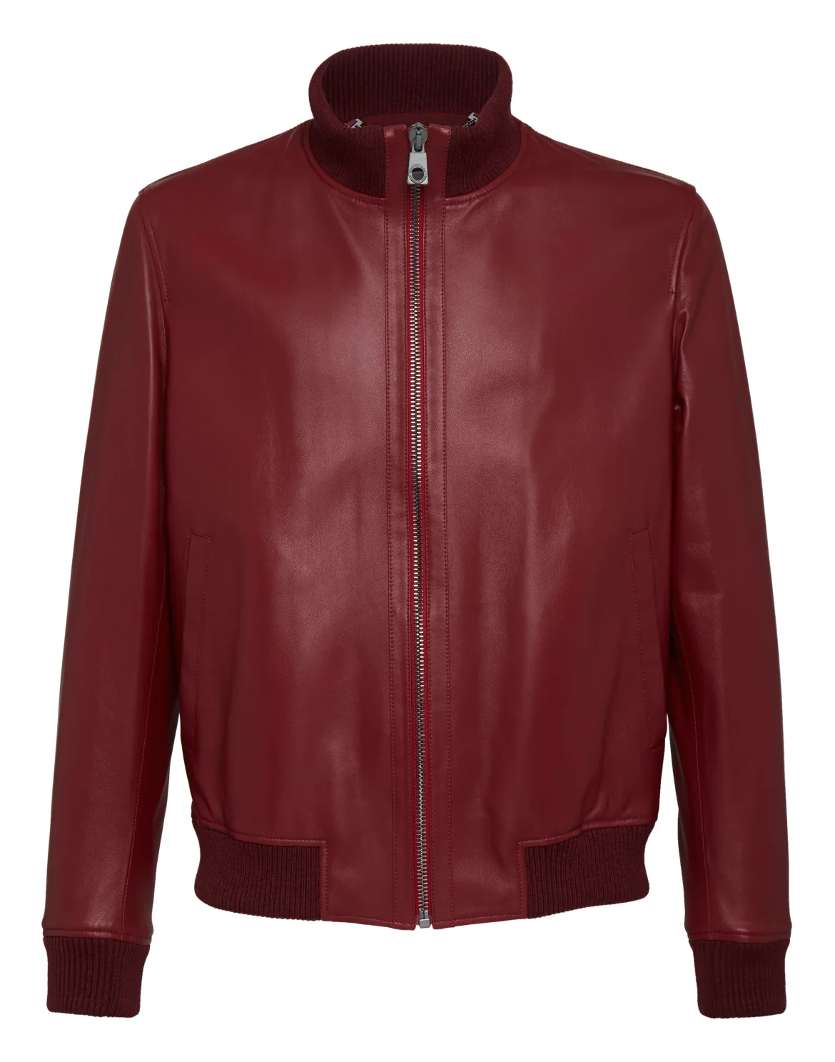 Leather Bomber Lion, цвет: Красный