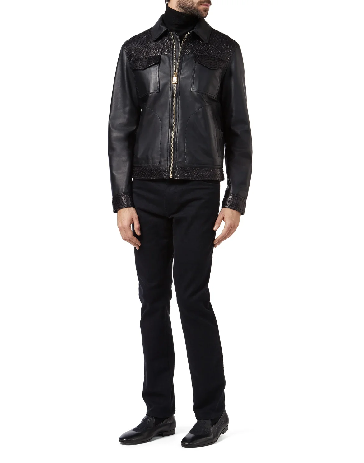 Leather Jacket Luxury, цвет: Черный
