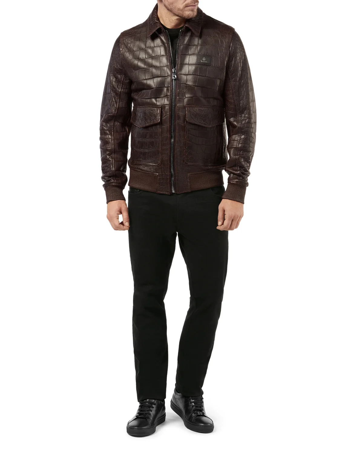 Leather Jacket Statement, цвет: Коричневый