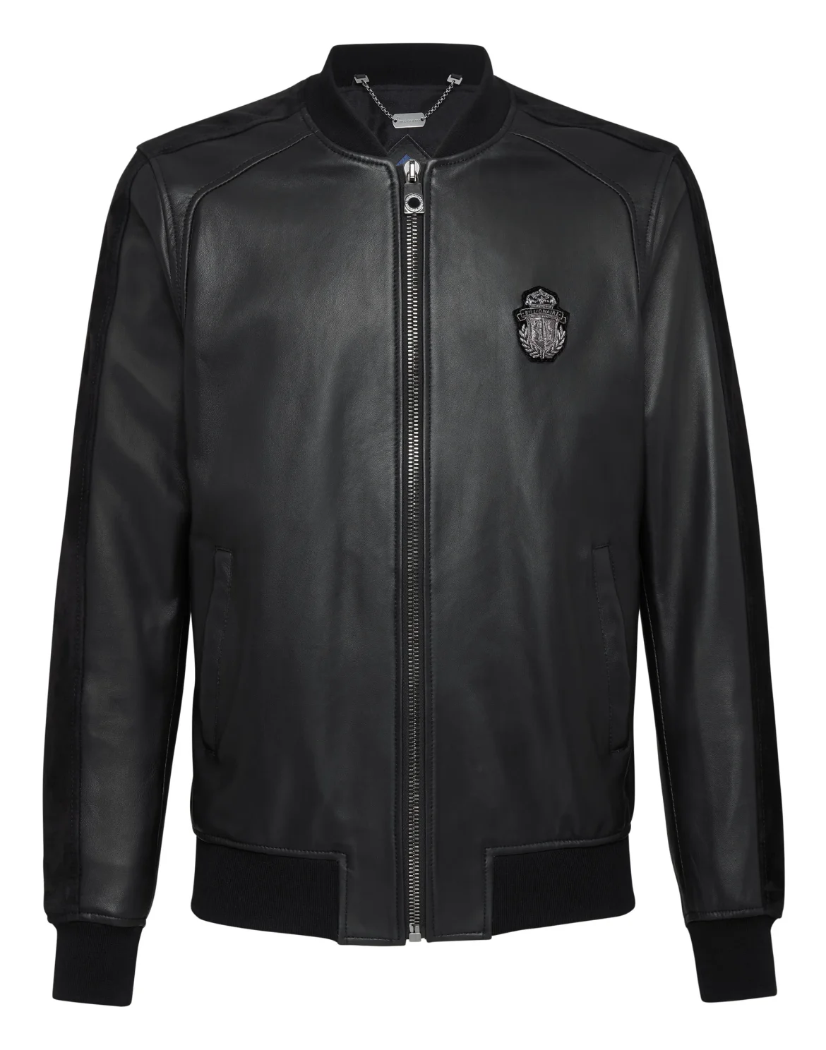 Leather Bomber Crest, цвет: Черный